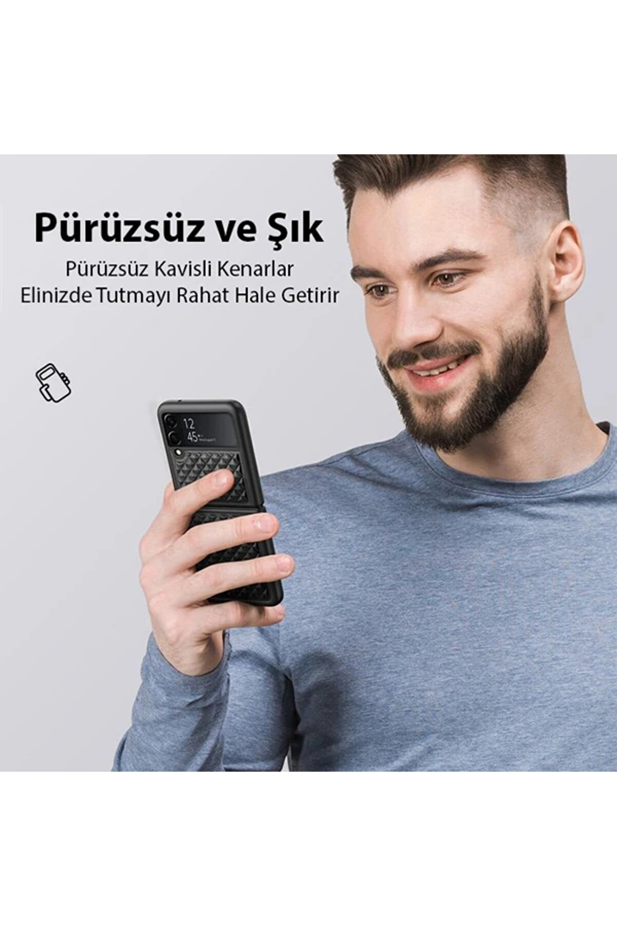 Dux Duci̇s Veni̇ce Seri̇es Samsung Galaxy Z Fli̇p3 5G İçi̇n Premi̇um Deri̇ Kılıf-(5775) - Gms8010-1410