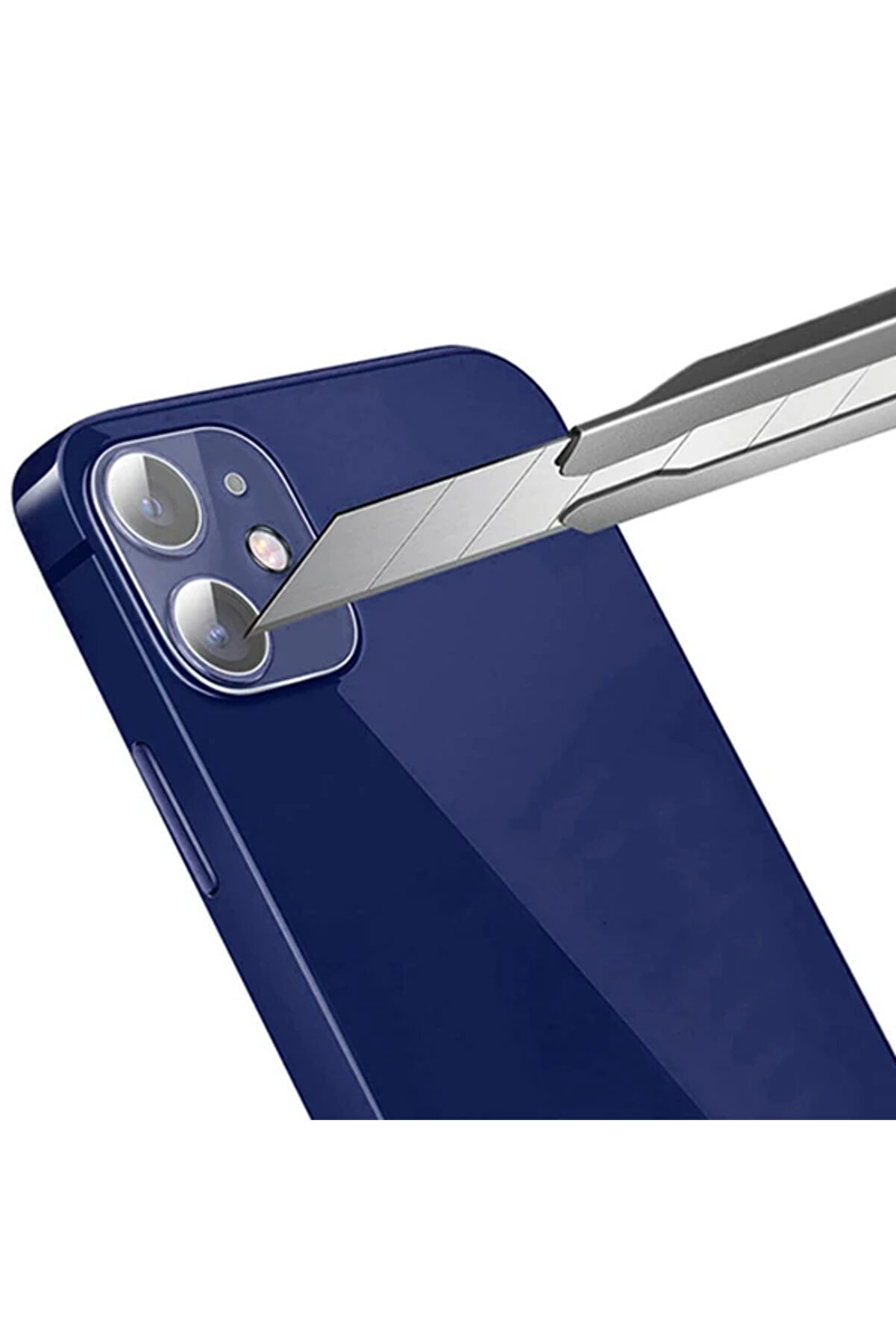 İphone 12 6.1 Hat-Pri̇nce 9H 3D Full Tempered Cam Kamera Koruyucu-(1903) - Dropx7383-9763