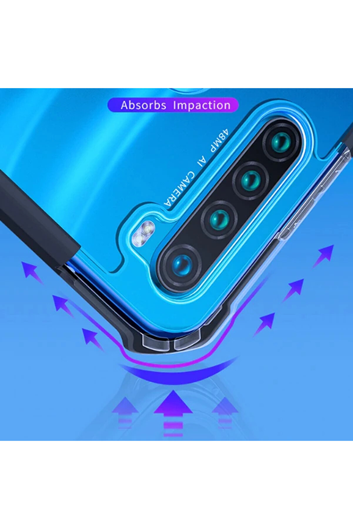 Xi̇aomi̇ Redmi̇ Note 8T Shok Absorpti̇on Pc+Tpu Darbe Emi̇ci̇ Kılıf-(1903) - Dropx6920-3771