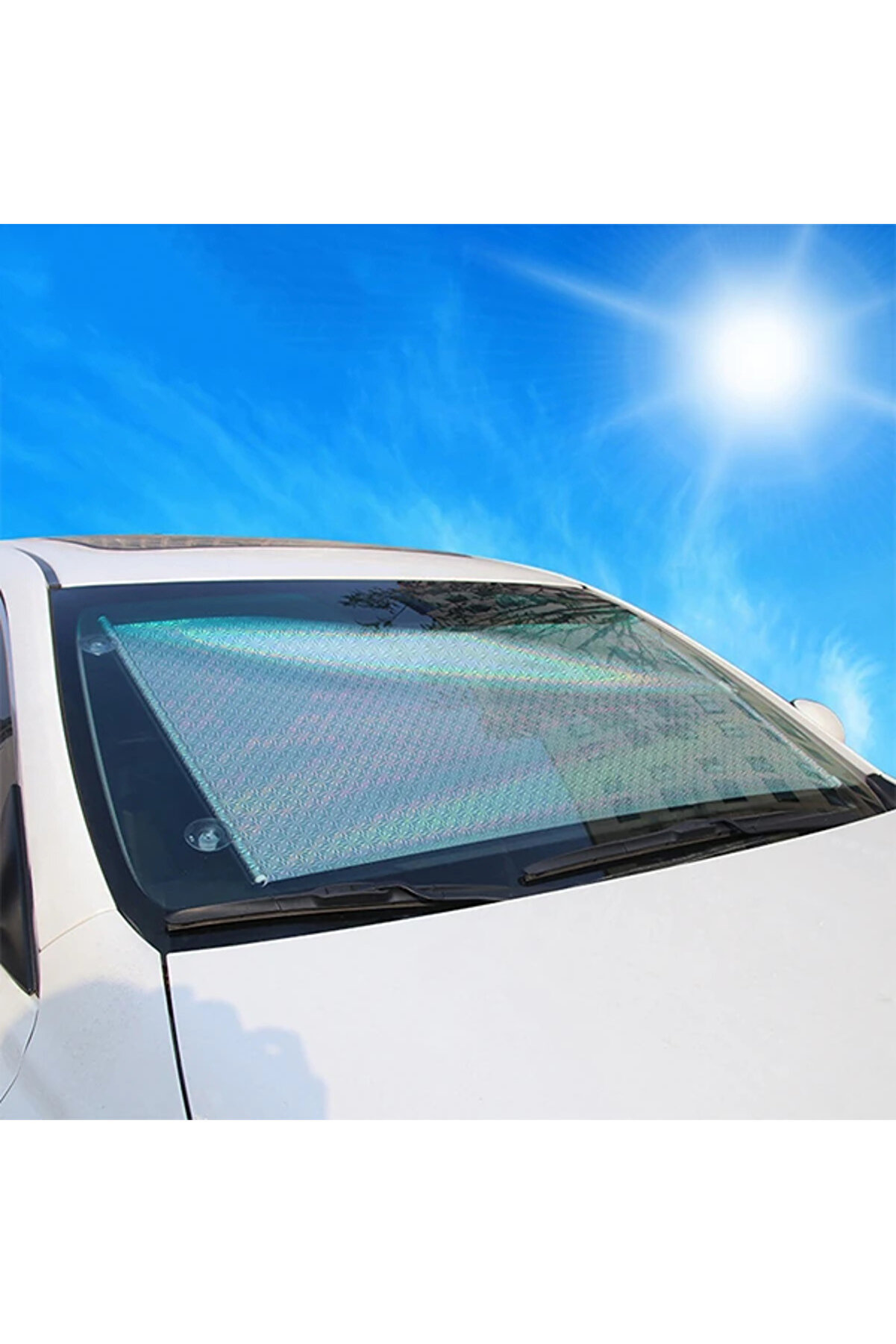 Araç İçi̇ Araba Güneşli̇ği̇ Oto Ön Cam Güneşli̇k Branda Katlanabi̇li̇r Koruyu - Dropx4284-4494