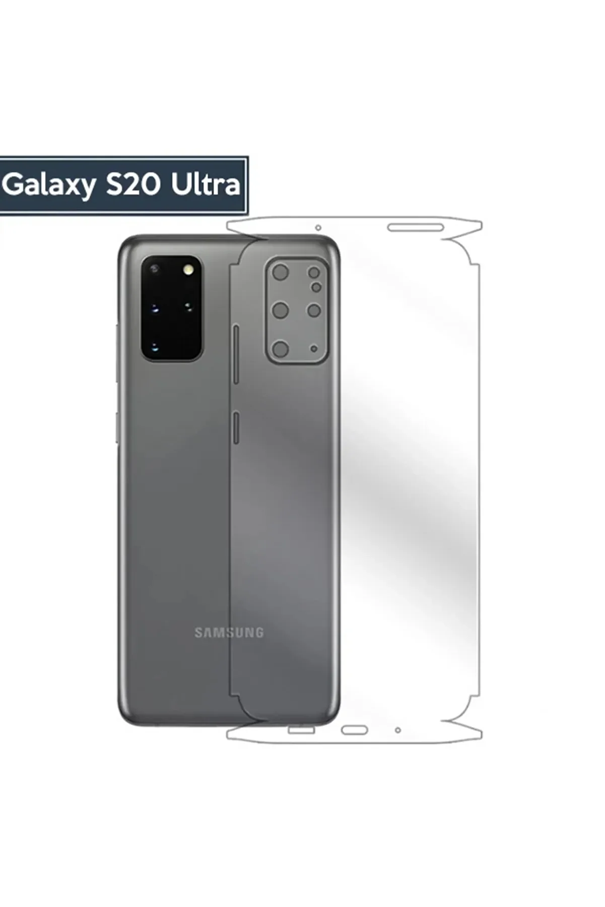 CepteToptan ALLY SM Galaxy S20 Ultra Hidrojel Hayalet Arka Tam Kaplama Film-(1903) - DROPX7229-4634