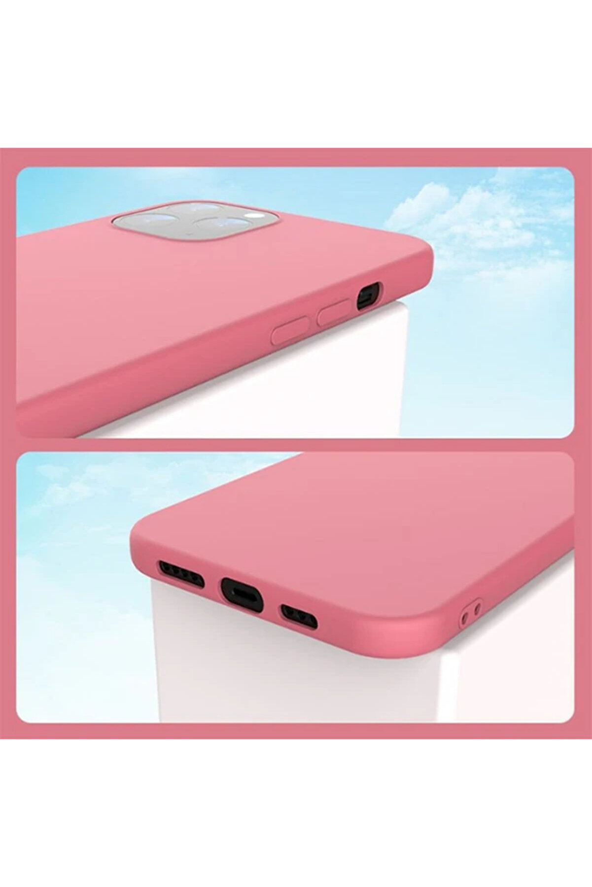 İphone 12 Pro Max 6.7 Lansman Kılıf İçi̇ Kadi̇fe Soft Si̇li̇kon Kılıf-(5775) - Gms1737-4231