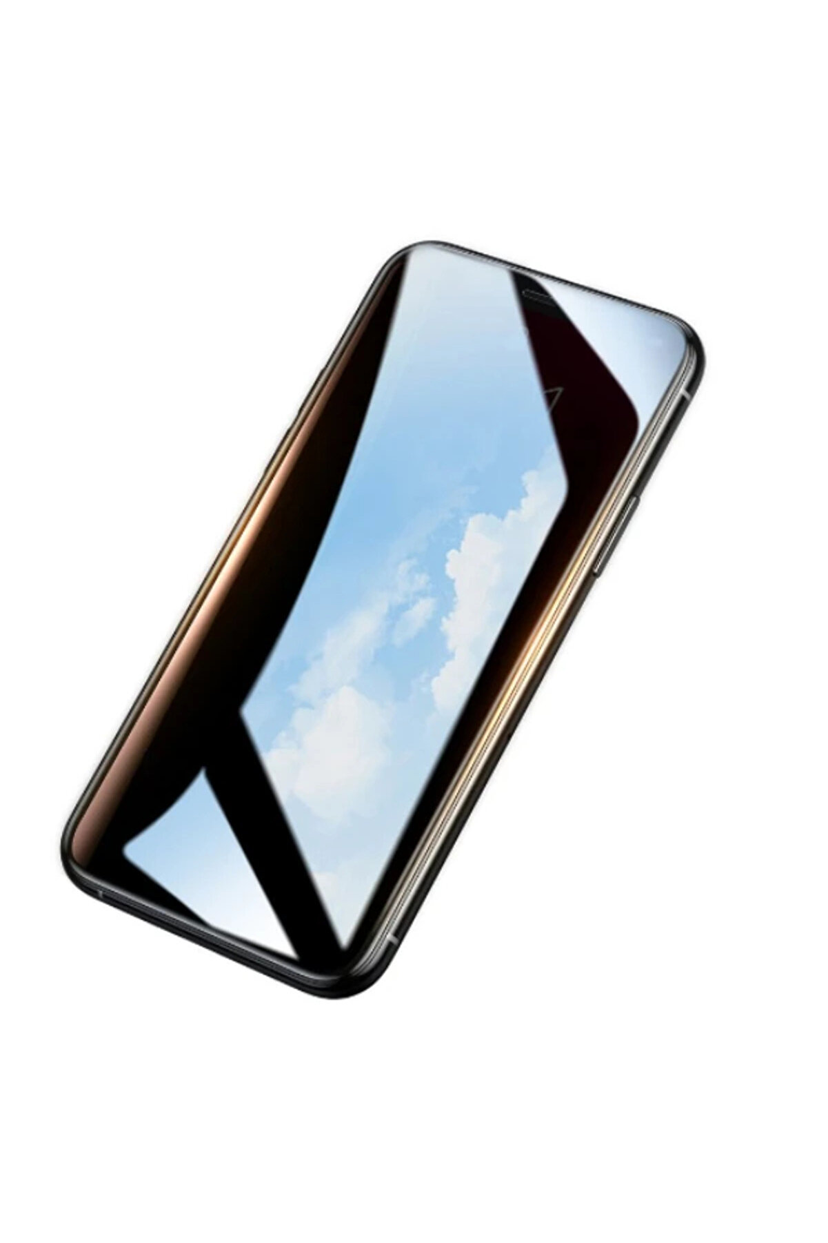İphone 11 Pro/ Xs/X 023Mm Anti̇ Spy &Ccedil;er&ccedil;eveli̇ Tempered Cam Ekran Koruyucu-(190 - Dropx2291-2302