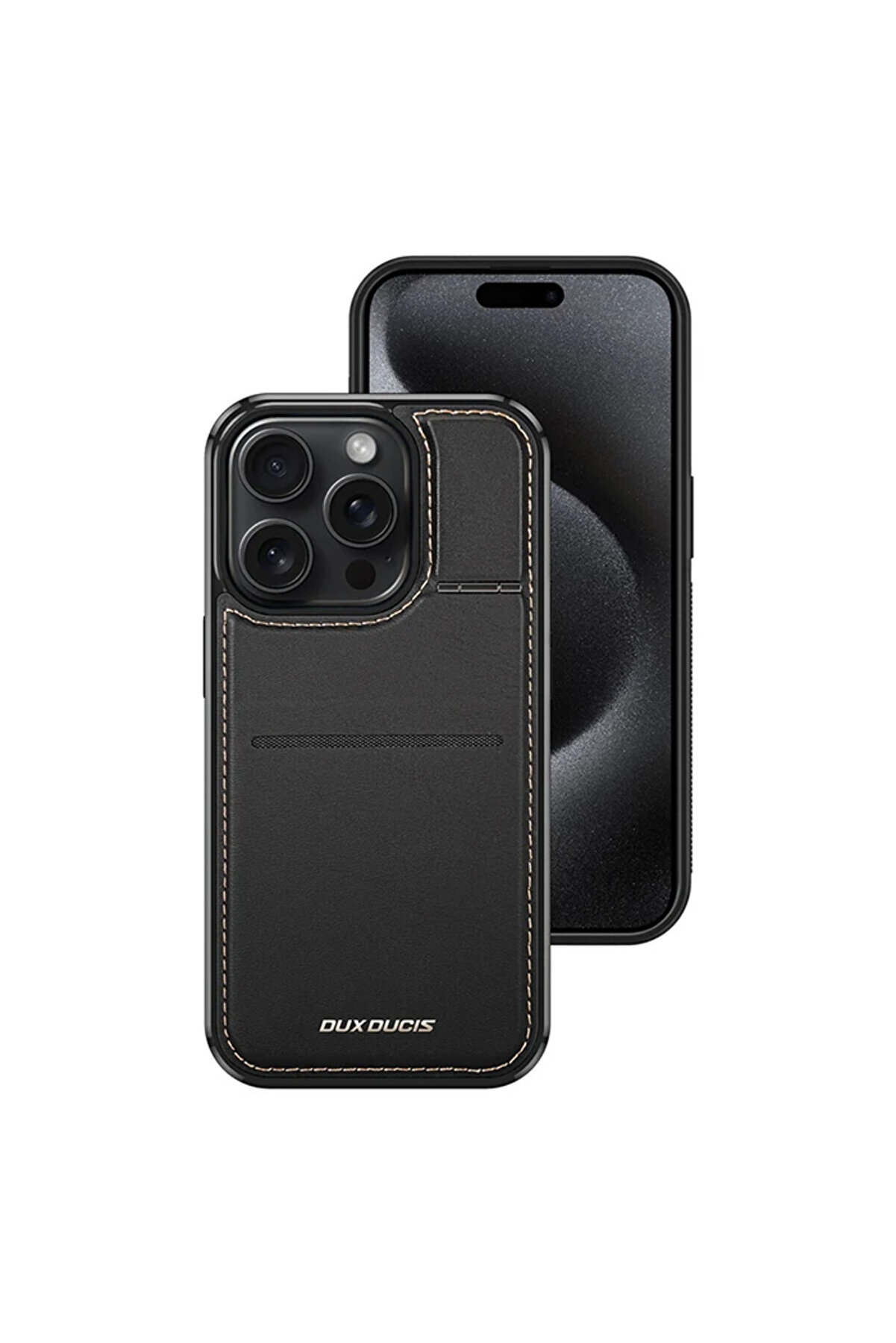 gizmurstore mrpurple Dux Ducis iPhone 15 Pro Rafi Series MagSafe Premium Deri Kılıf-(5775)