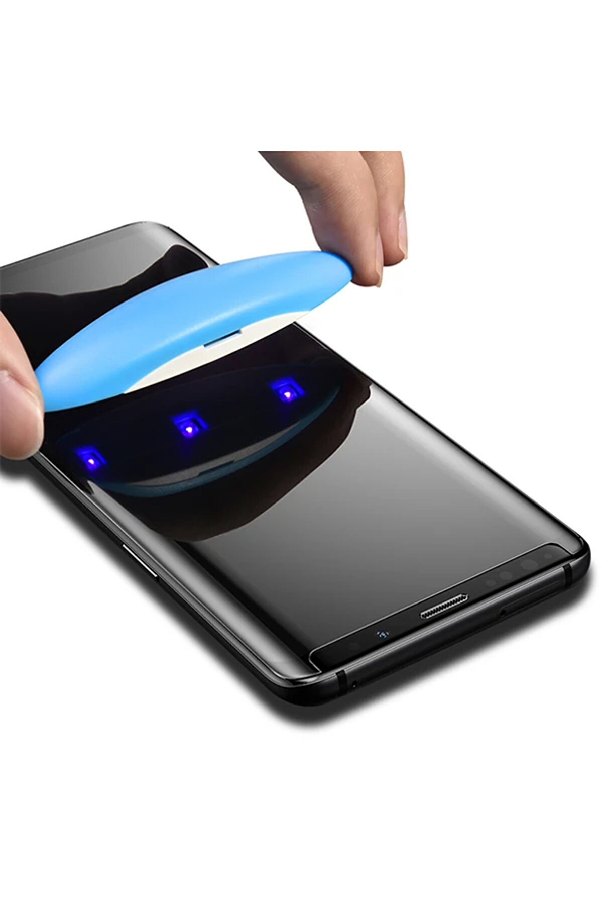İphone 11 Pro Full Li̇qui̇d+Uv Işık 3D Kırılmaz Cam Ekran Koruyucu İphone Xs- - Dropx9310-7036