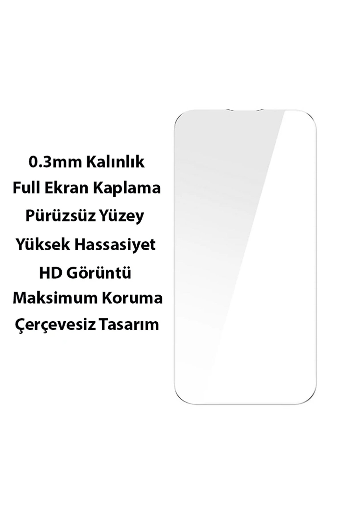 Supercerami̇c Seri̇es İphone 14 6.1 Koruyucu Cam Kılıf + Full Tempered Ekran Koruyuc - Myg9842-9933