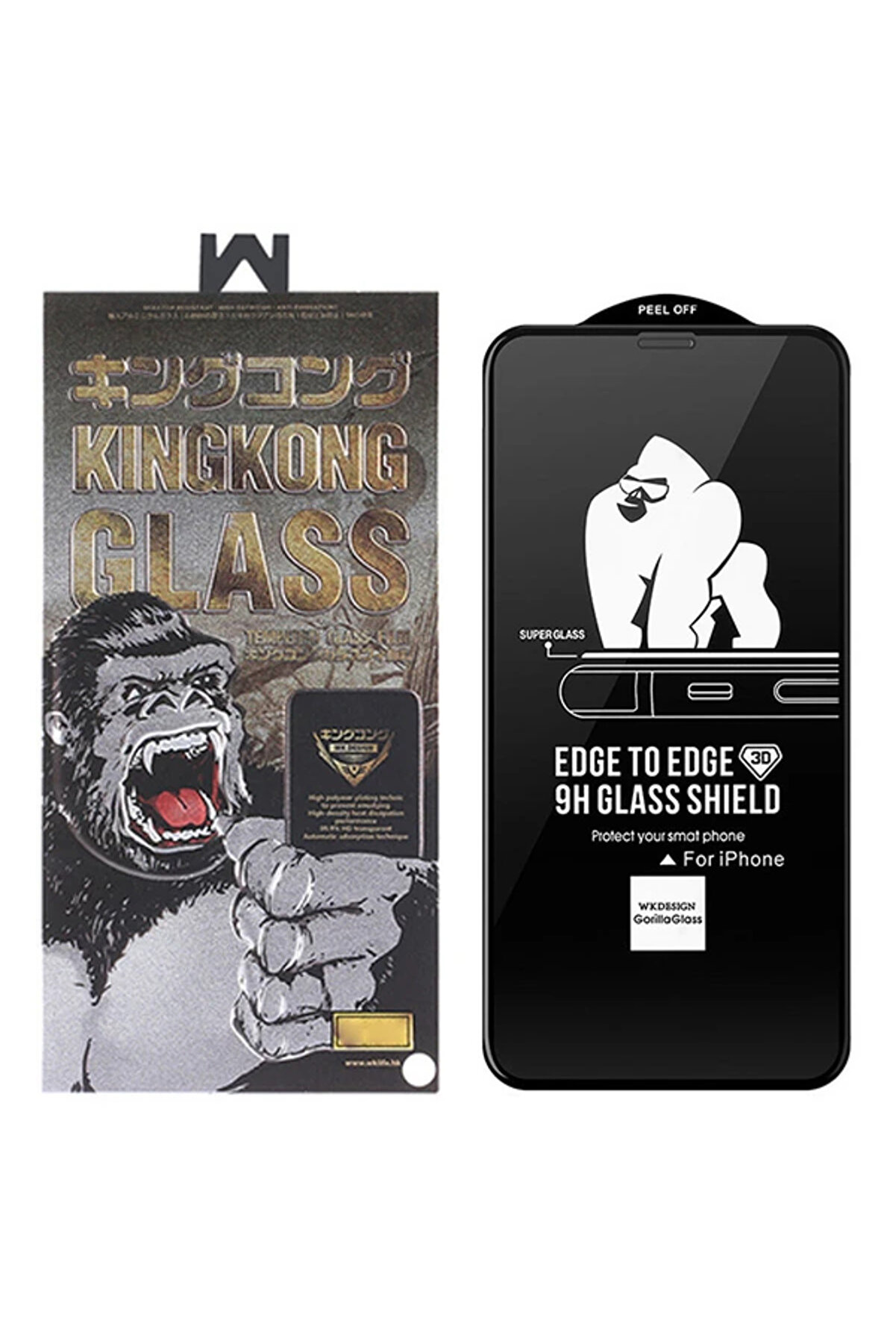 CepteToptan WK İPhone 11 Pro Max 6.7 Kingkong Curved Tempered Cam Ekran Koruyucu-(1903) - DROPX5699-6443