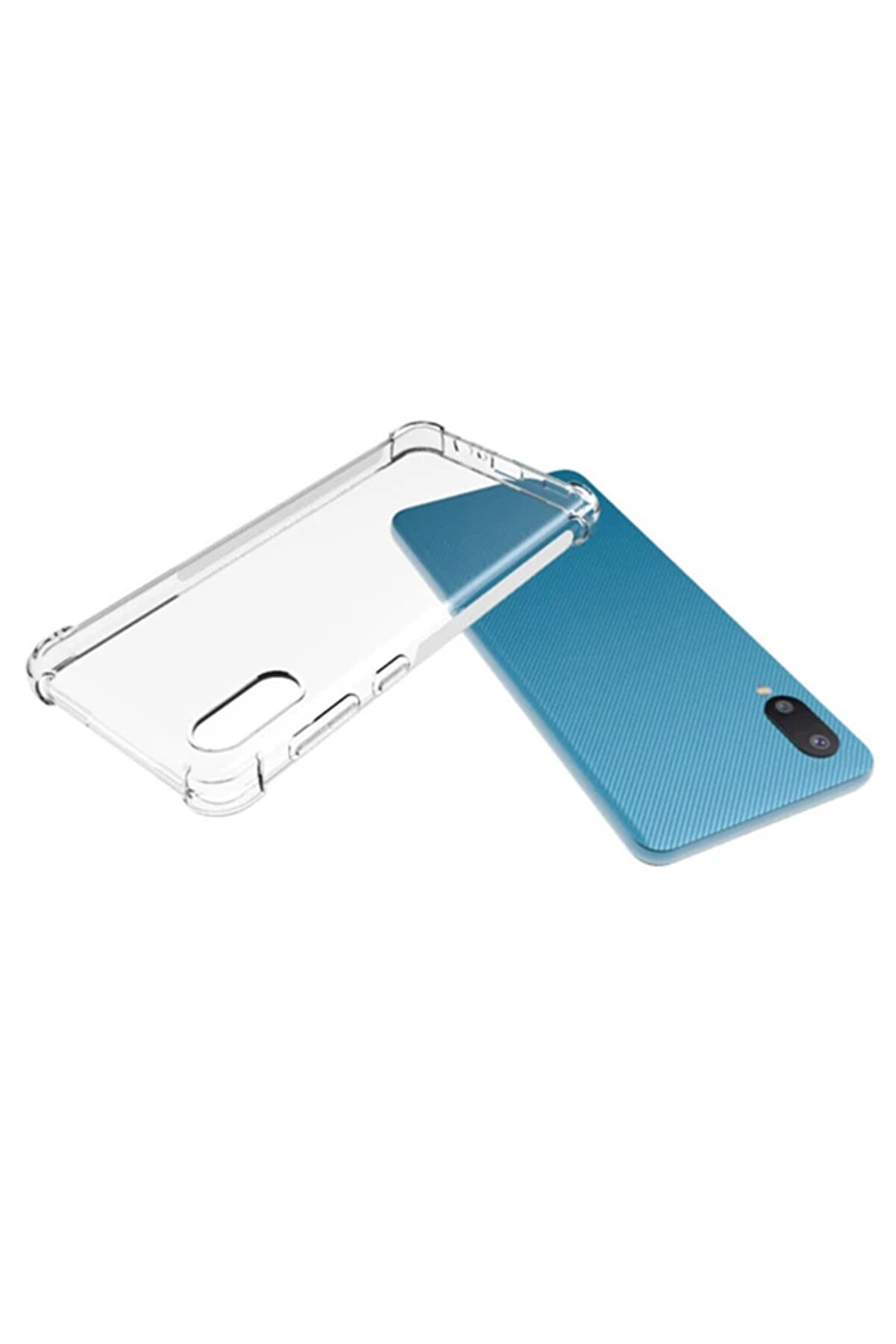 Mrpurple Sm Galaxy A02 - M02 Anti̇-Drop Shockproof Darbe Emi̇ci̇ Si̇li̇kon Kılıf-(5775)