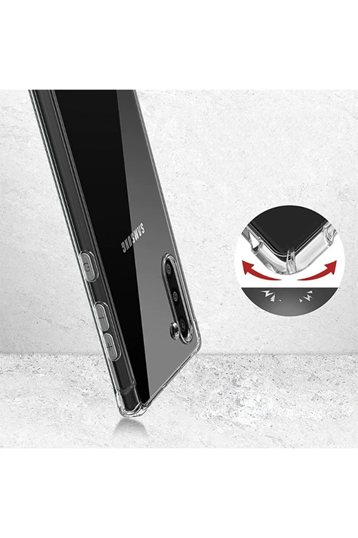 Sm Galaxy Note 10 Anti̇-Drop Darbe Emi̇ci̇ Si̇li̇kon Kılıf-(5775) - Gms6064-1978
