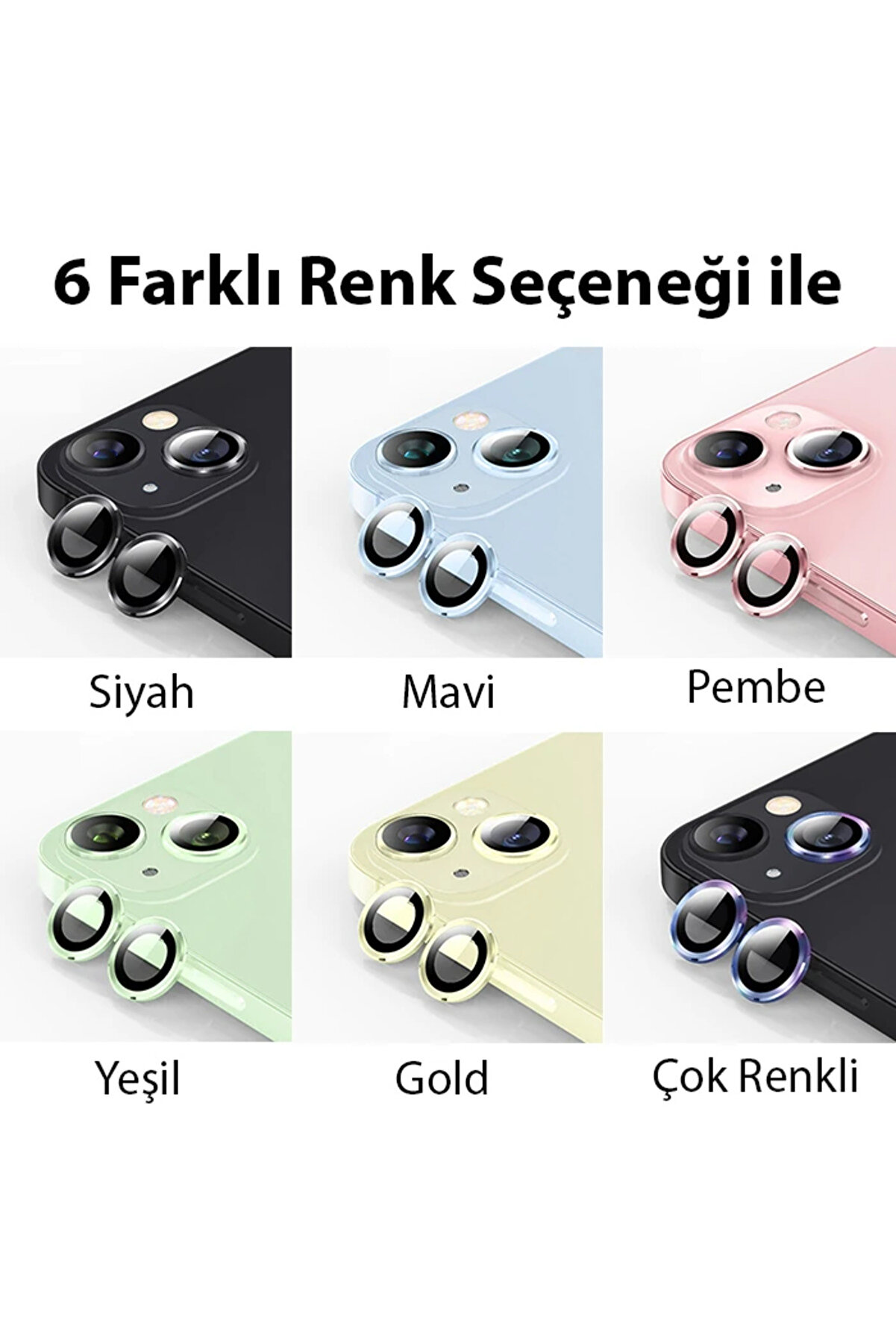 Ally İphone 15/15 Plus Tempered Kamera Lens Koruma Camı-(5775) - Gms6032-4728