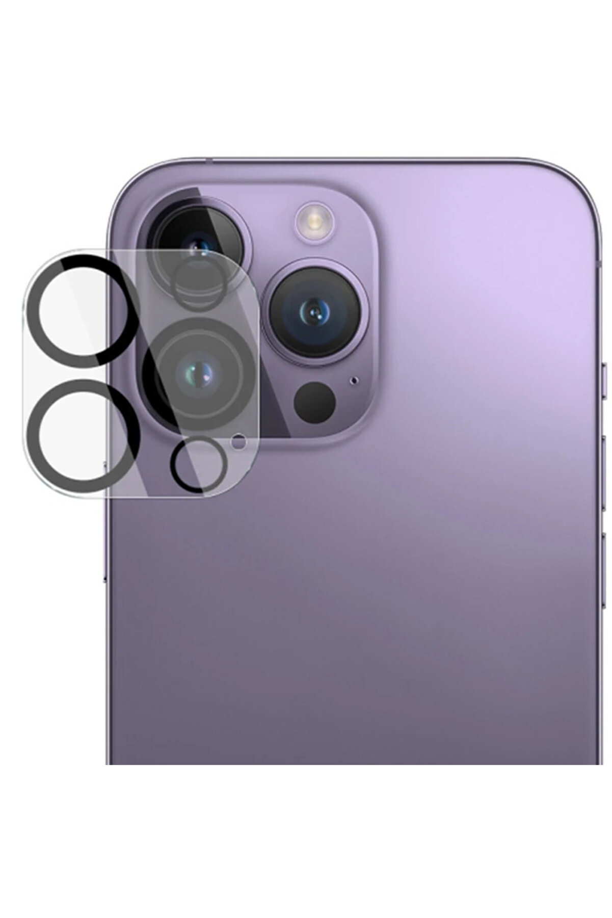 Najmaddin iPhone 15 Pro-15 Pro Max Full Tempered Kamera Lens Koruma Camı-(5775)