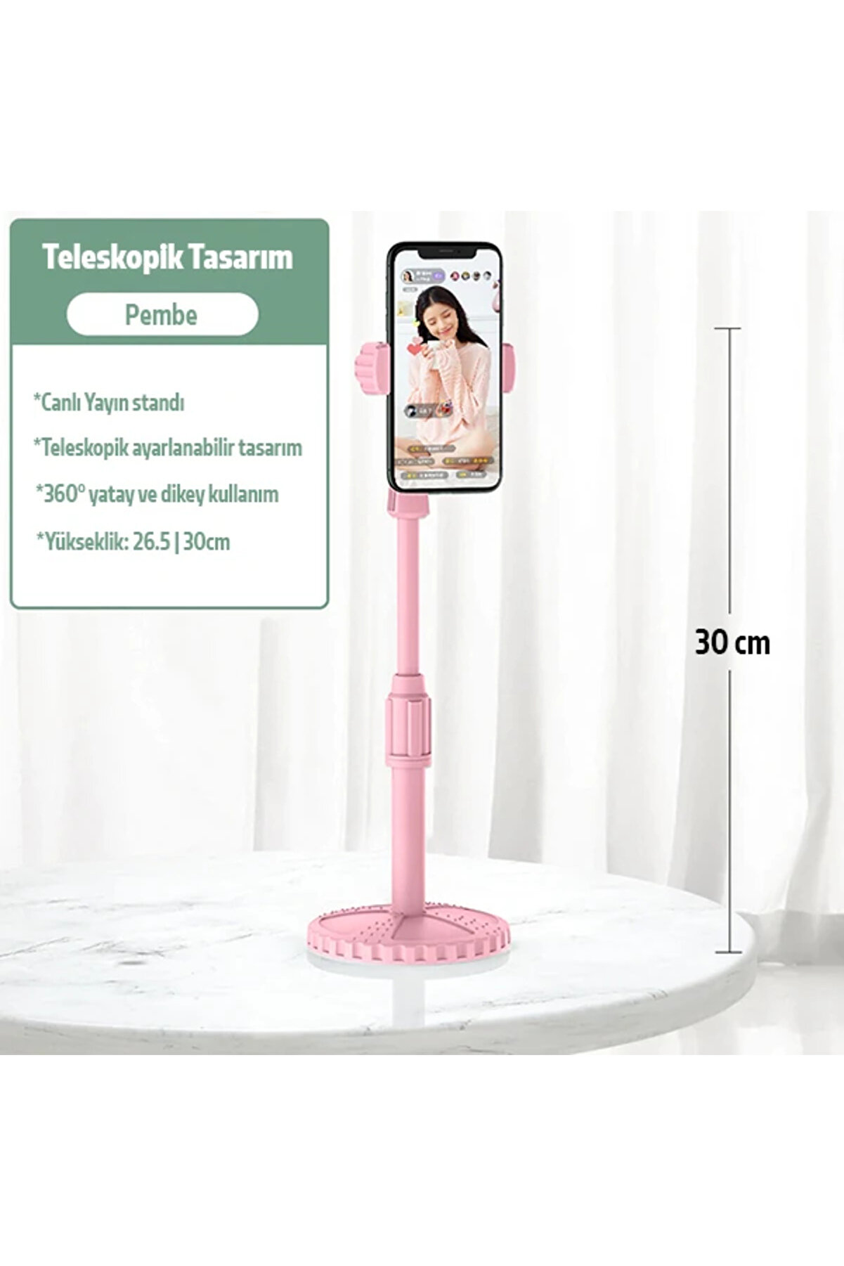 Ally Portati̇f 360 ° Masaüstü Cep Telefonu Standı - Tutucu-(5775) - Gms9860-2019