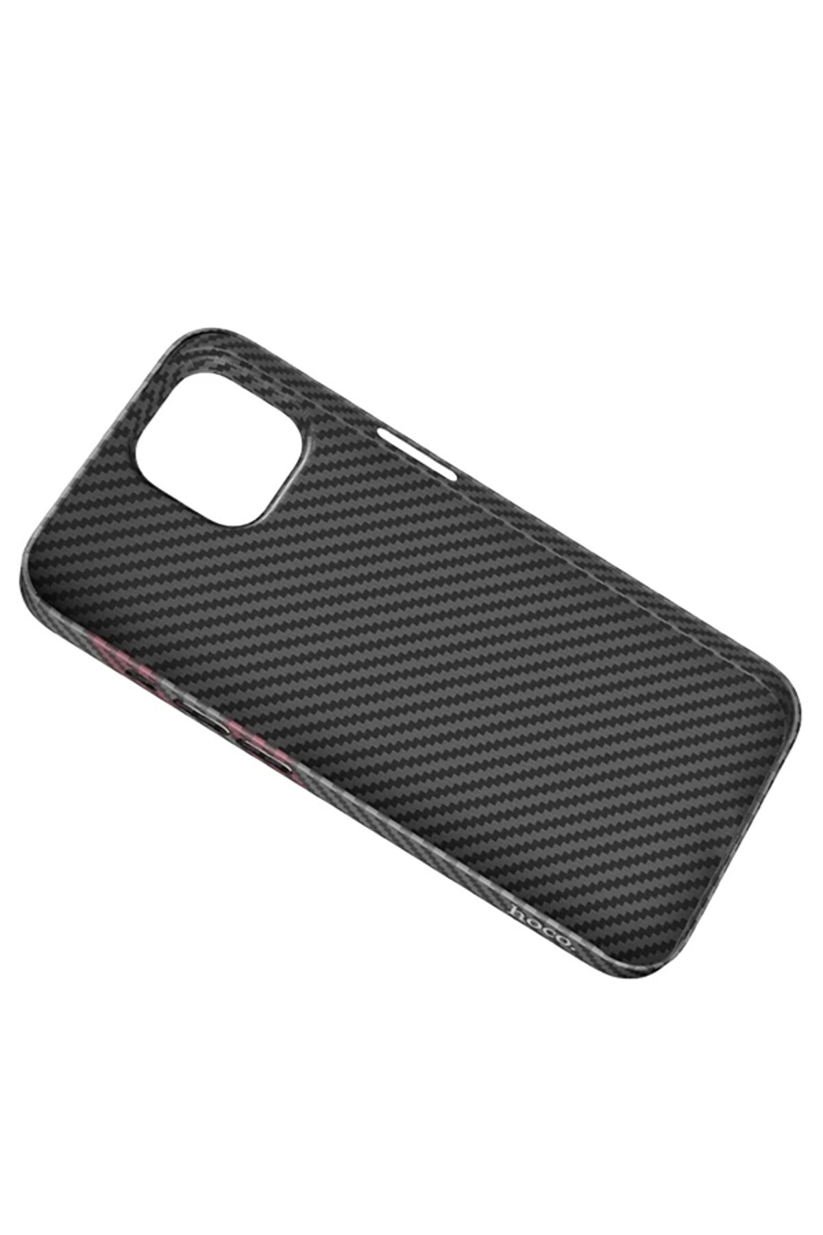 Hoco İphone 14 Pro 6.1 Kılıf Kevlar Texture Darbe Emi̇ci̇ Telefon Kılıfı-(190 - Dropx9194-2216
