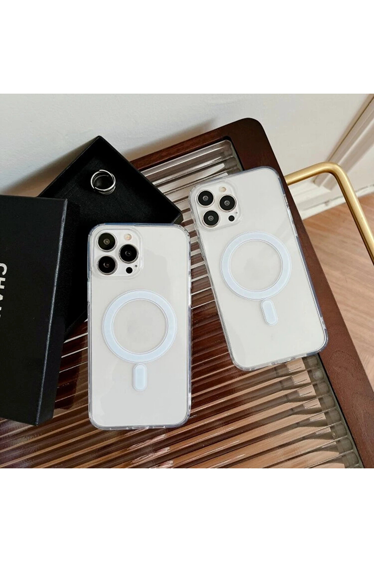 Ally İphone 15 Magsafe Uyumlu Manyeti̇k Şeffaf Si̇li̇kon Kılıf-(1903) - Bfour9531-1439