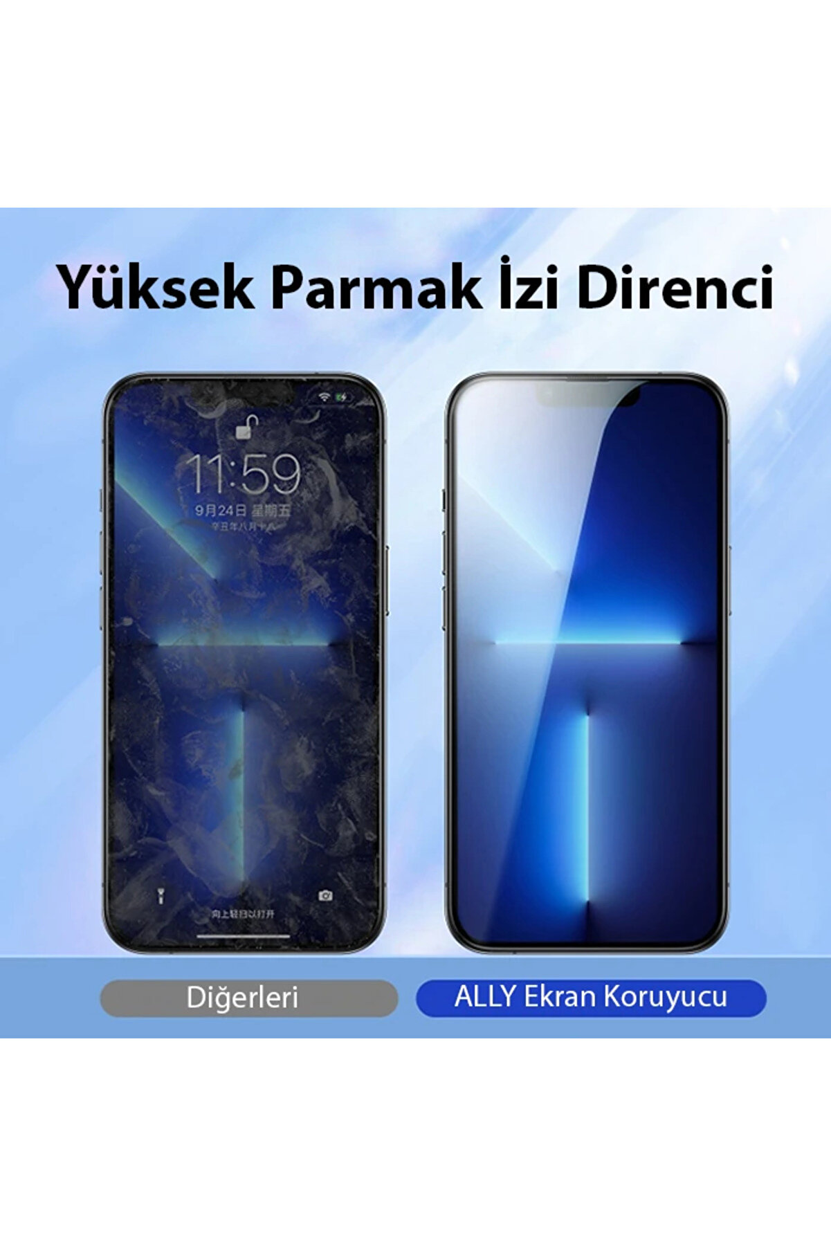 Ally İphone 14 Full Hd Kırılmaz Cam Ekran Koruyucu-(5775) - Gms1753-1343