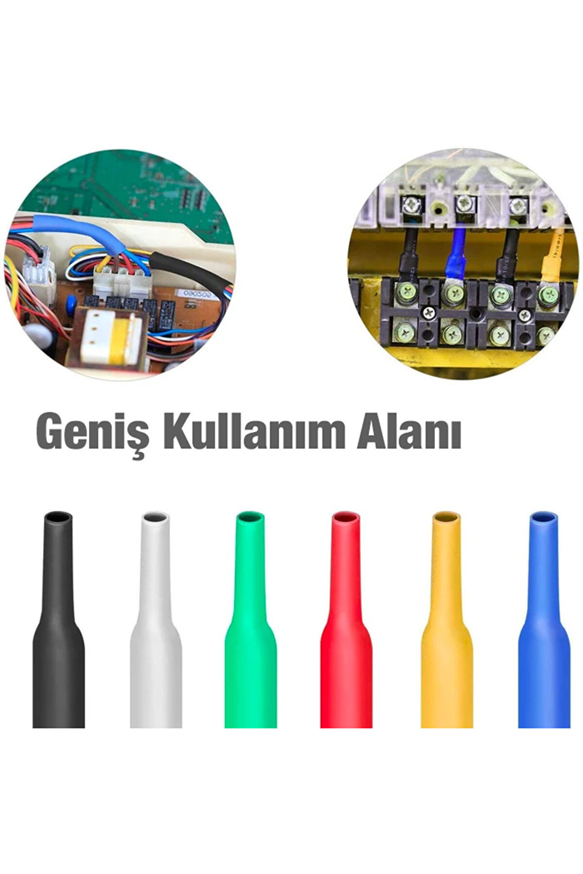 Ally 5 Renk Makaron Isı İle Daralan Kablo Seti̇ 530 Adet 8 Boy Set-(5775) - Gms9954-9082