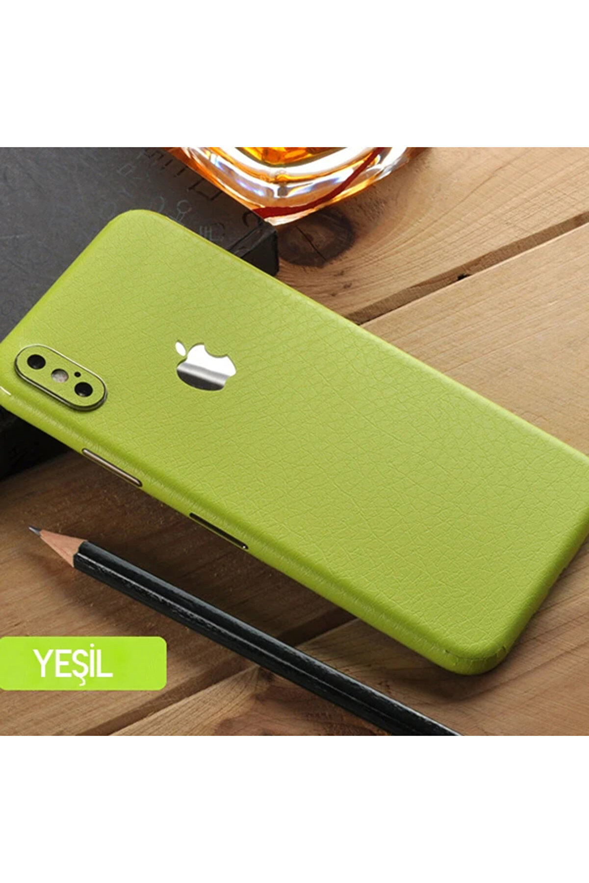 İphone Xr 6.1 Deri̇ Dokulu Arka Yan Kaplama Sti̇cker-(1903) - Dropx3250-9246