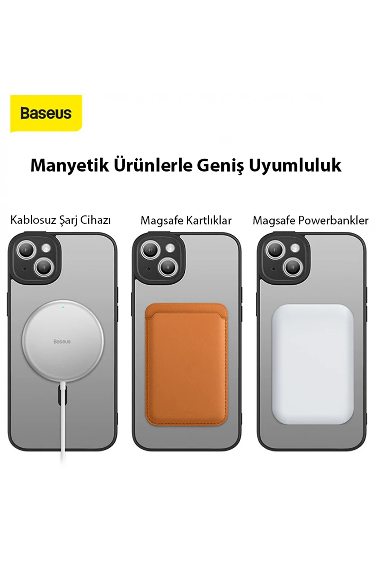 Frame Seri̇es İphone 14 Plus 6.7 Kamera Koruyuculu Magsafe Kılıf + Tempered Ekran K - Gms2216-9108