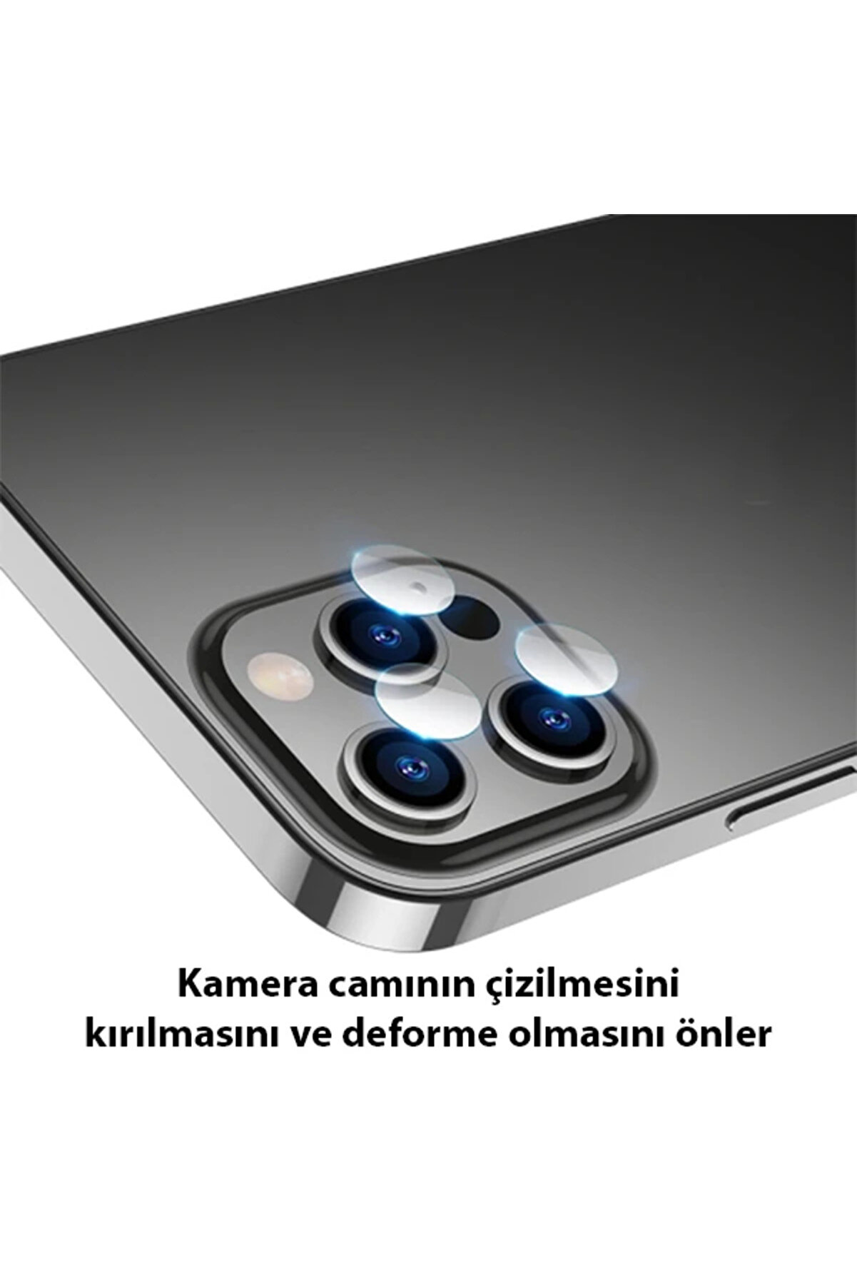 Ally İphone 13 Pro-13 Pro Max Tempered Glass Cam Kamera Koruyucu-(5775) - Gms5186-9239