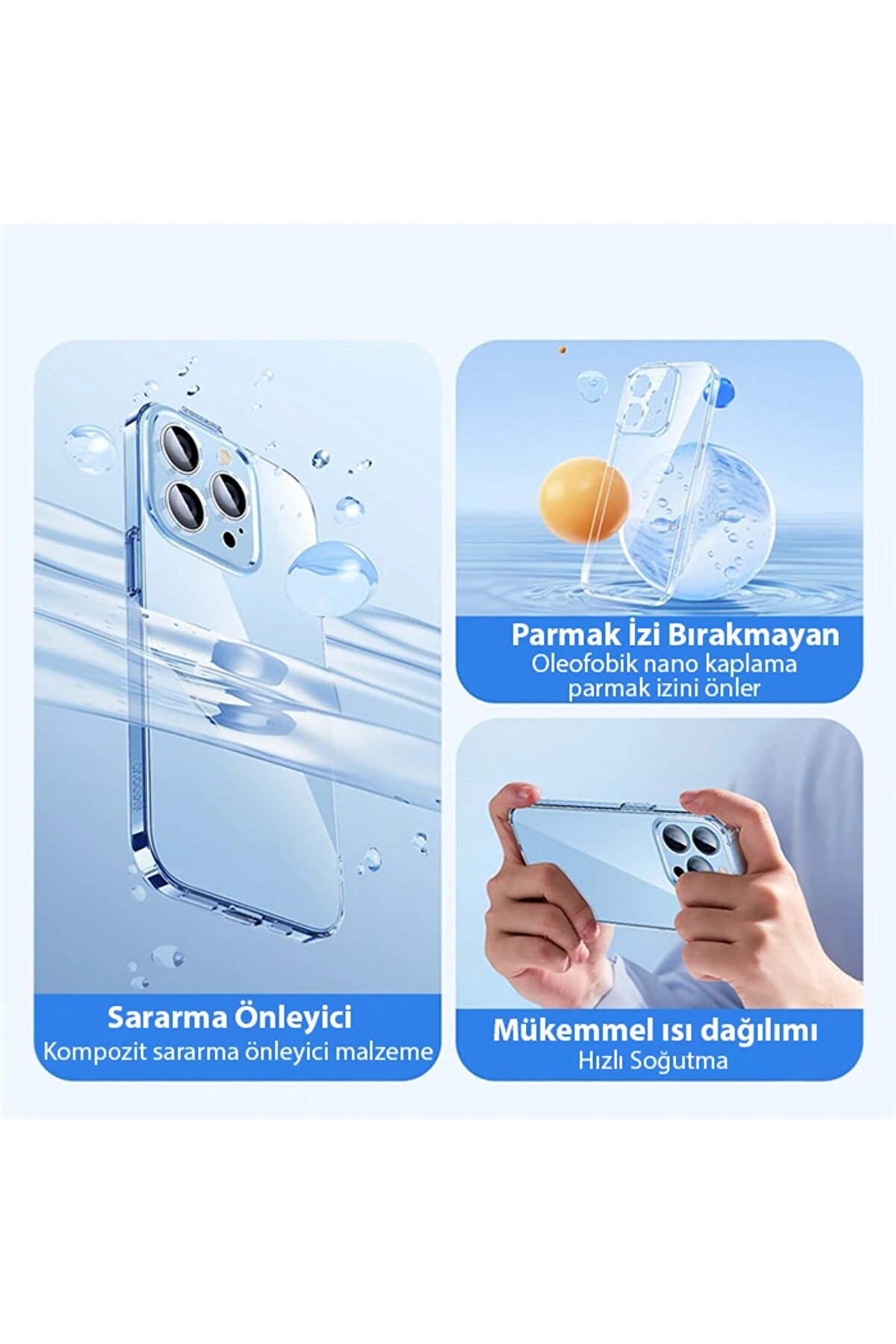 Crystal İphone 14 Pro Max 6.7 Ultra-Thi̇n Si̇li̇kon Kılıf + Tempered Ekran Koruyucu S - Gms4911-4291