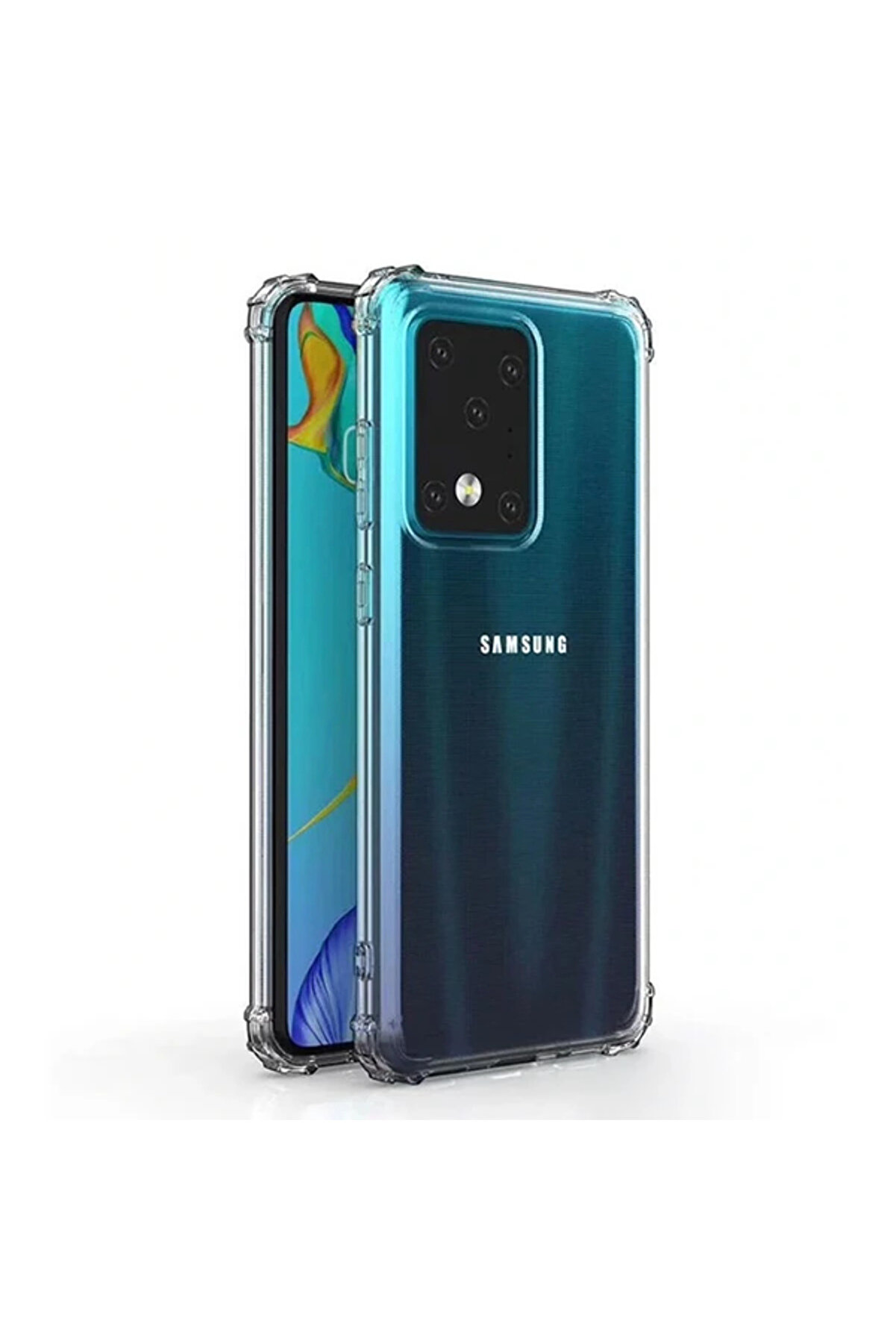 Ally Samsung Galaxy S20+ Ultra Anti̇-Drop Darbe Emi̇ci̇ Si̇li̇kon Kılıf-(5775) - Gms3884-4324