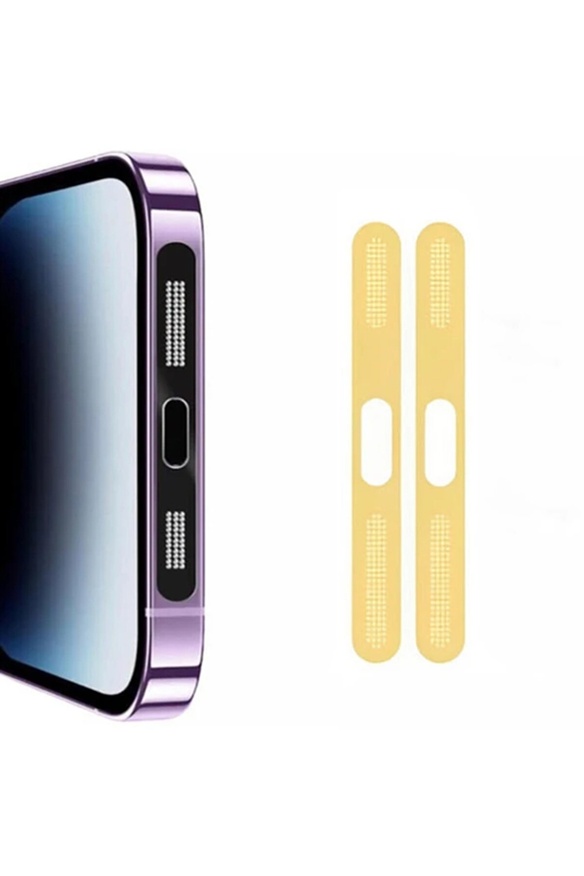 CepteToptan Ally iPhone 14 Pro Max İçin Anti-Dust Toz Ve Kir Önleyici Sticker 2 Adet Set- - DROPX5162-8831