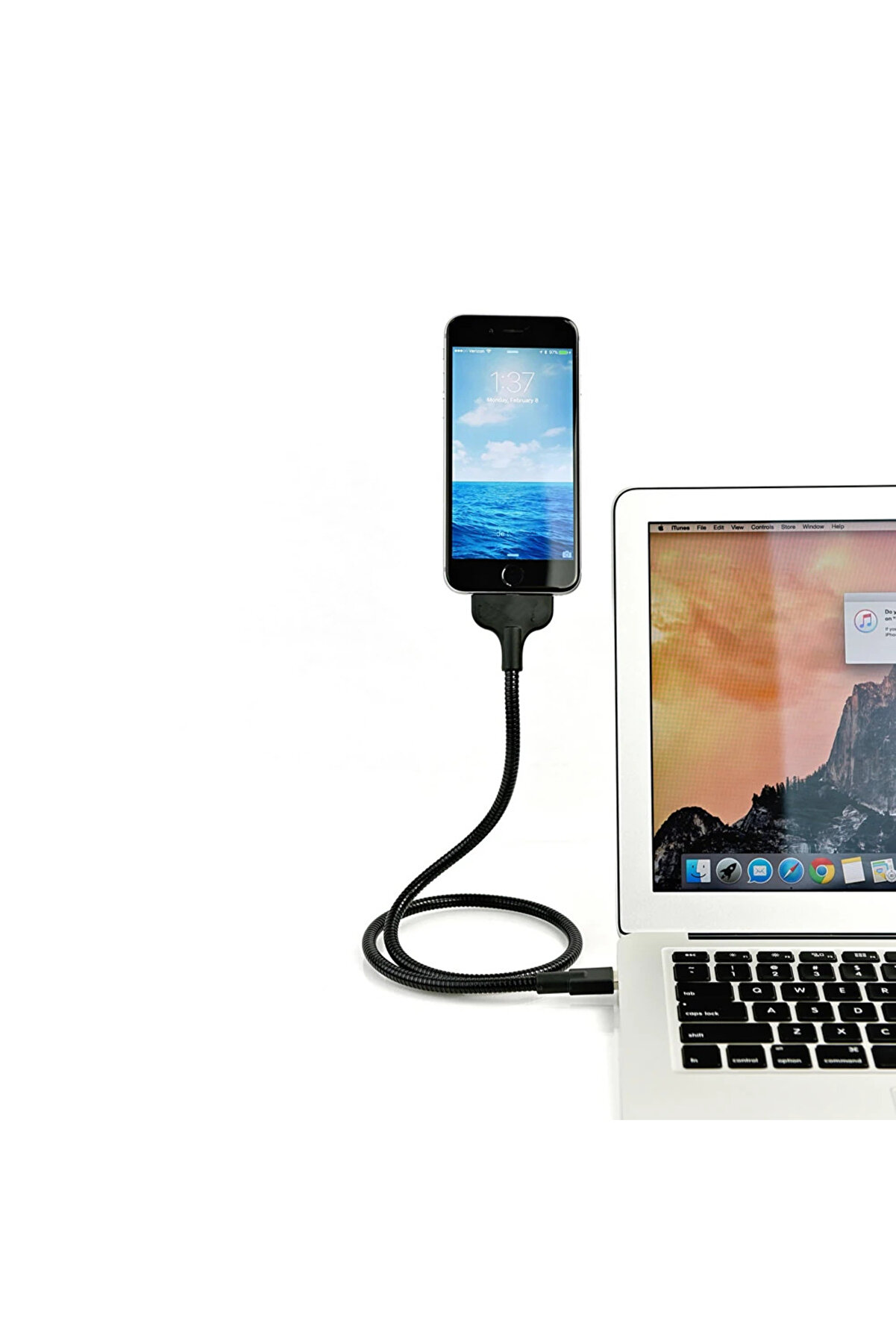 gizmurstore Lazy Acrobat Usb Stand Kablo İphone 5s678 Plus XsXr Usb Kablo-(5775) - GMS8830-4587
