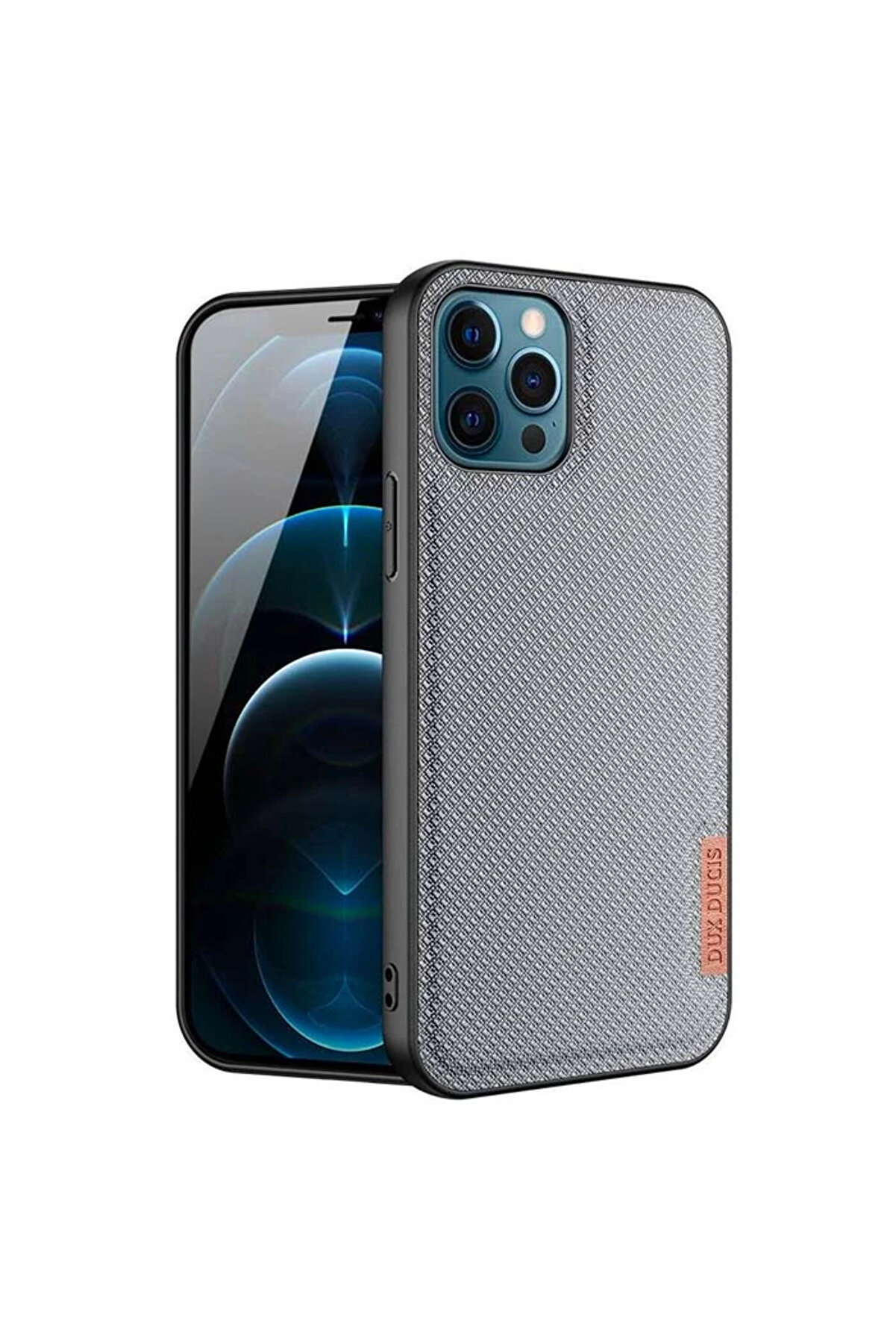 Dux Duci̇s Fi̇no Seri̇si̇ İphone 12 Pro Max Kılıf Premi̇um Dokuma Si̇li̇kon Kılıf-( - Dropx5043-6828