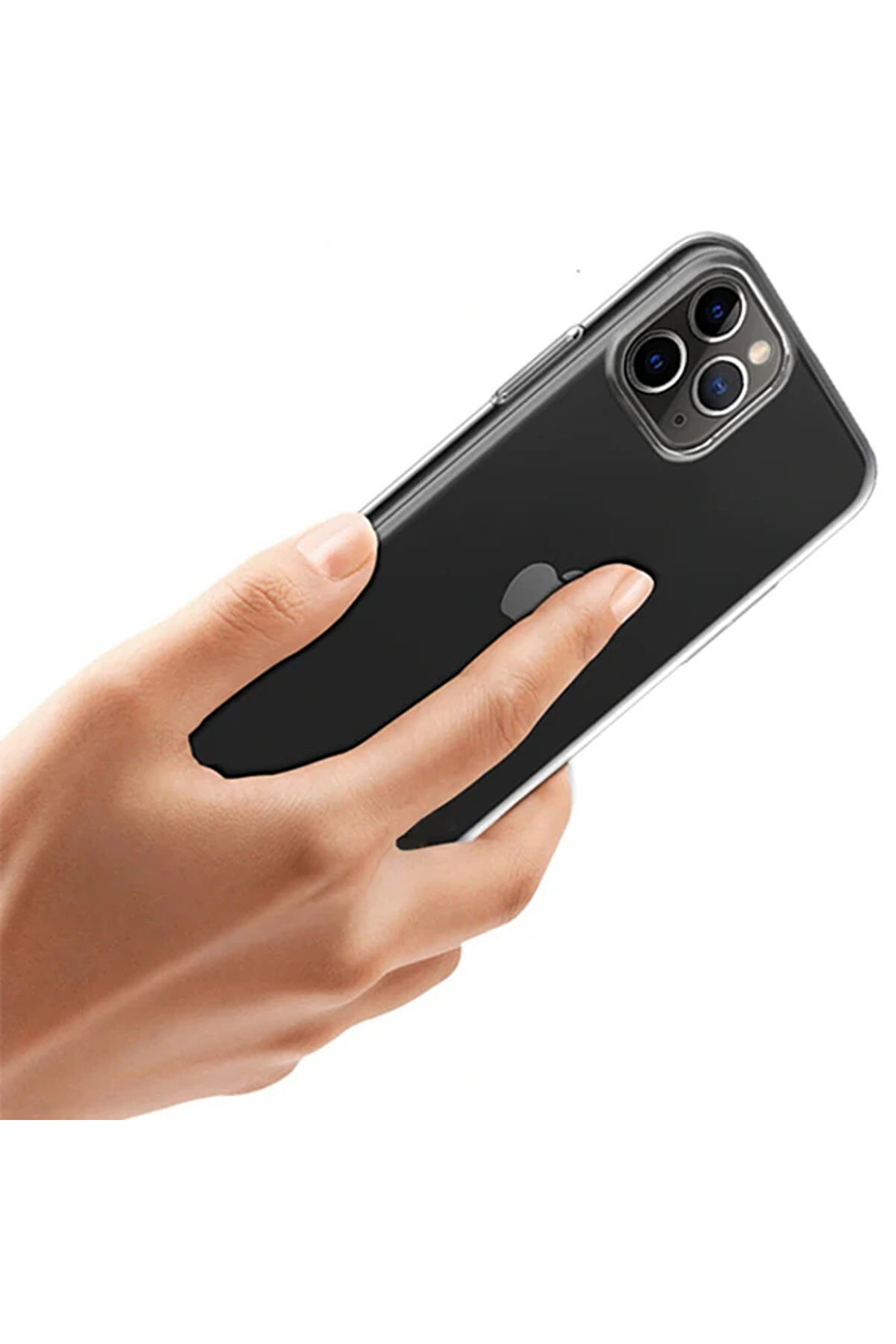 İphone 11 Pro 5.8 İnch 2019 Ultra Sli̇m Fi̇t Şeffaf Si̇li̇kon Kılıf-(1903) - Dropx2518-9617