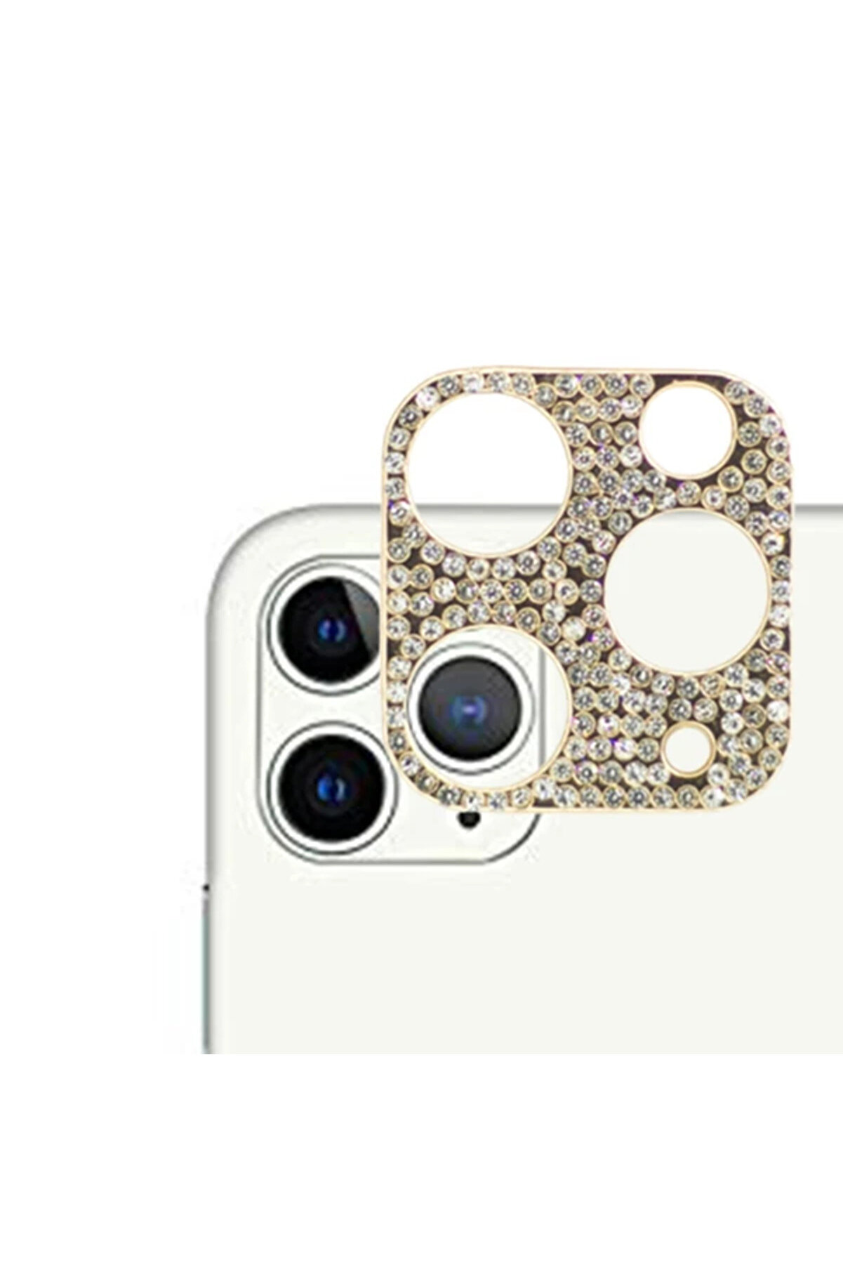 CepteToptan ALLY İPhone 11 Pro Kamera Koruyucu Lens Diamond Taş İşlemeli-(1903) - DROPX5240-5842