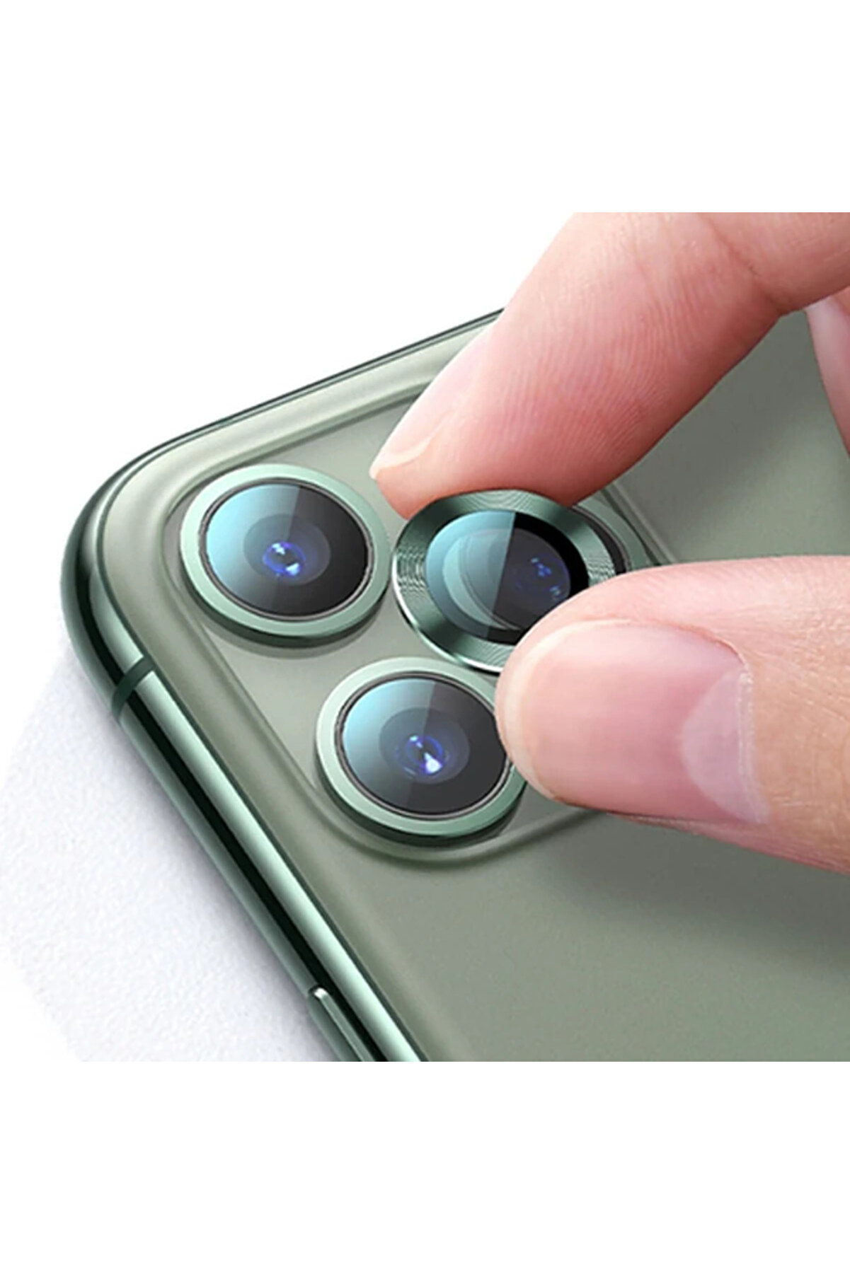 Ally İphone 11 Pro-11 Pro Max Kamera Lens Koruyucu Alumi̇ni̇um 3 Adet-(1903) - Ogz2479-3063