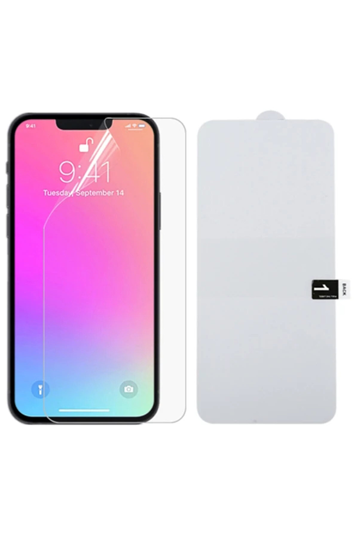 İphone 13 Pro Max 6.7 Full Kaplama Hi̇drojel Fi̇lm Full Ekran Koruyucu-(5775) - -1928 Uyumlu