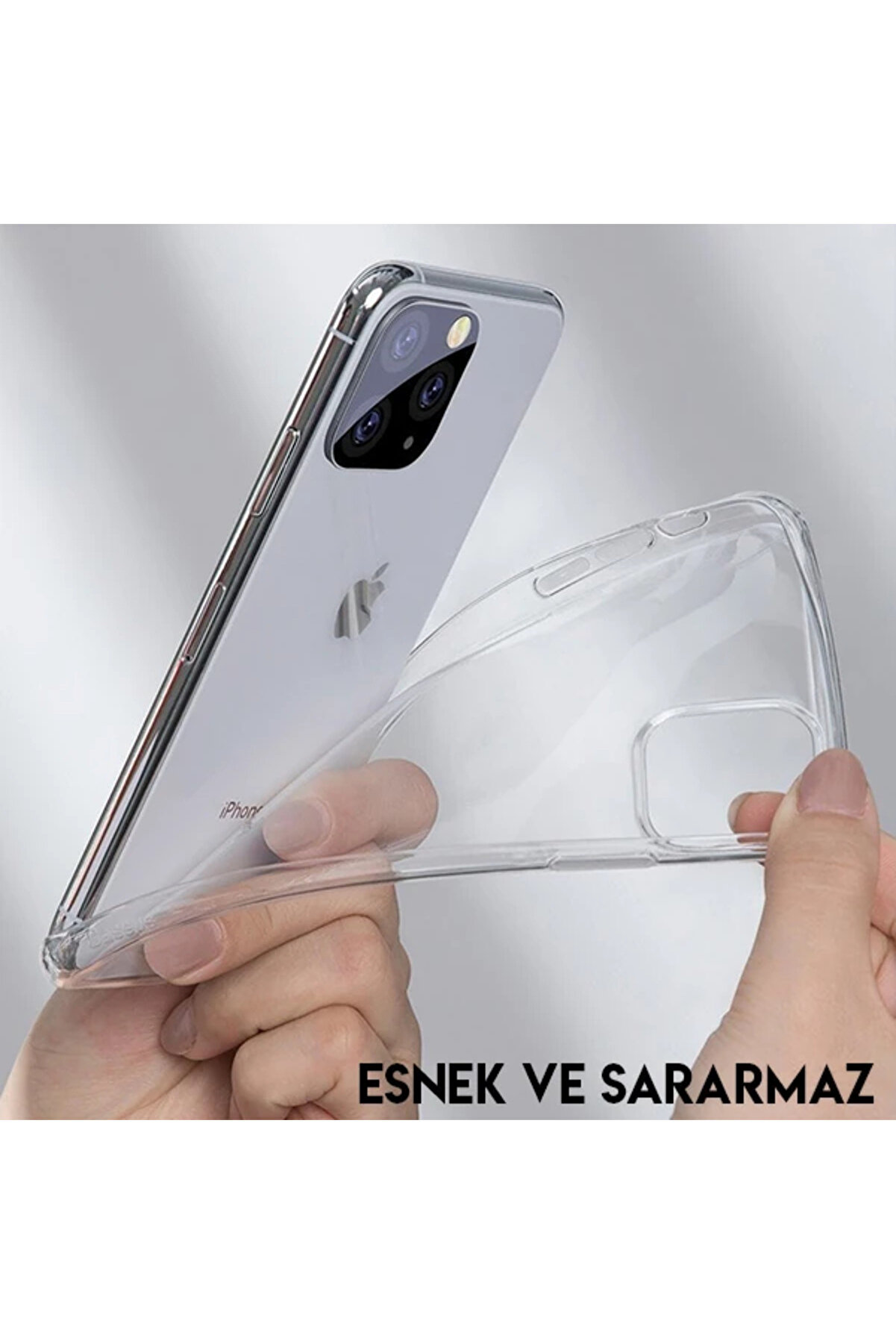 Si̇mpli̇ci̇ty Seri̇es İphone 11 6.1İnch Şeffaf Gel Si̇li̇kon Kılıf-(5775) - Gms1644-5257