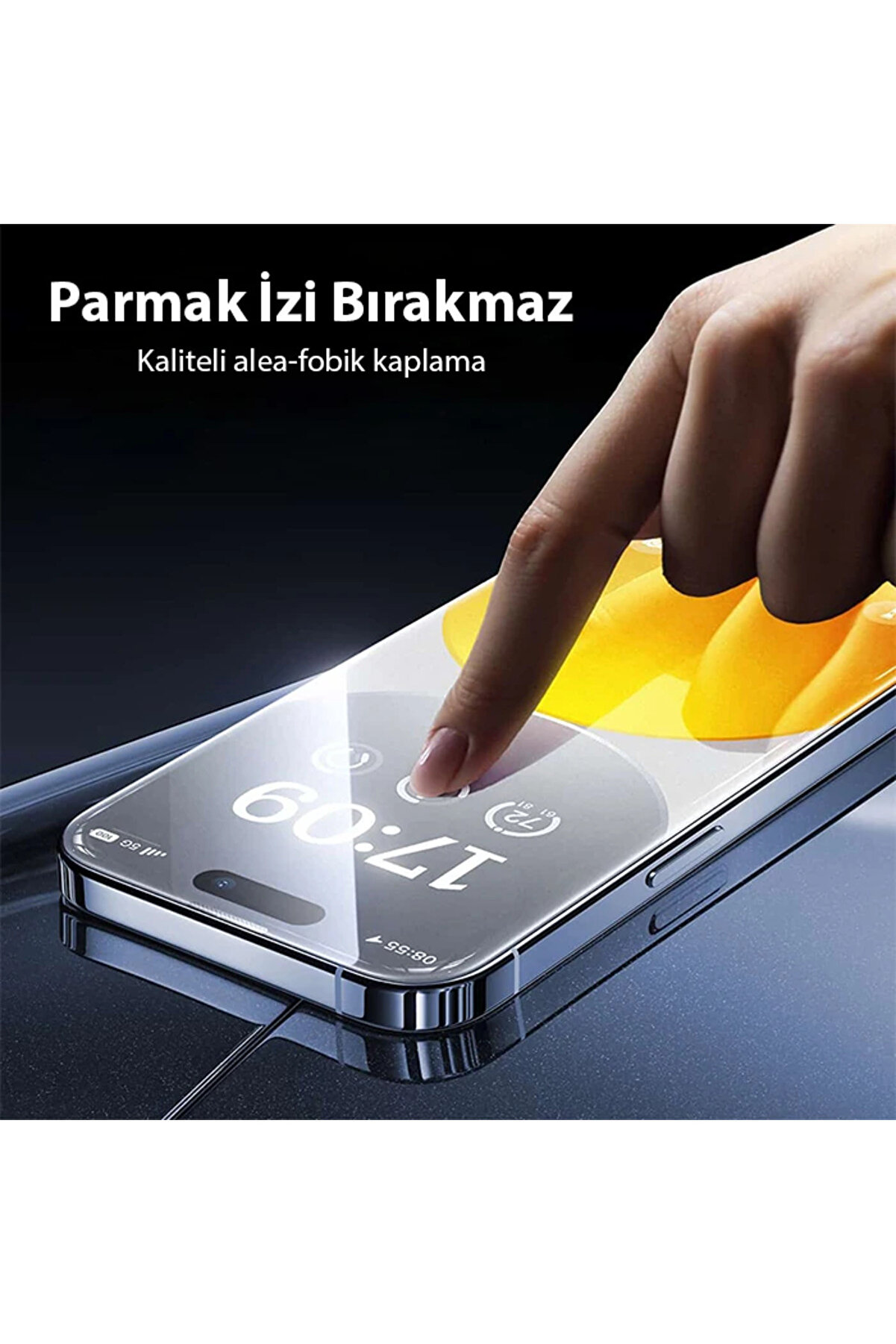 Crystalli̇ne İphone 15 Hd Tempered Full Koruma Cam Ekran Koruyucu-(1903) - Dropx1193-5549
