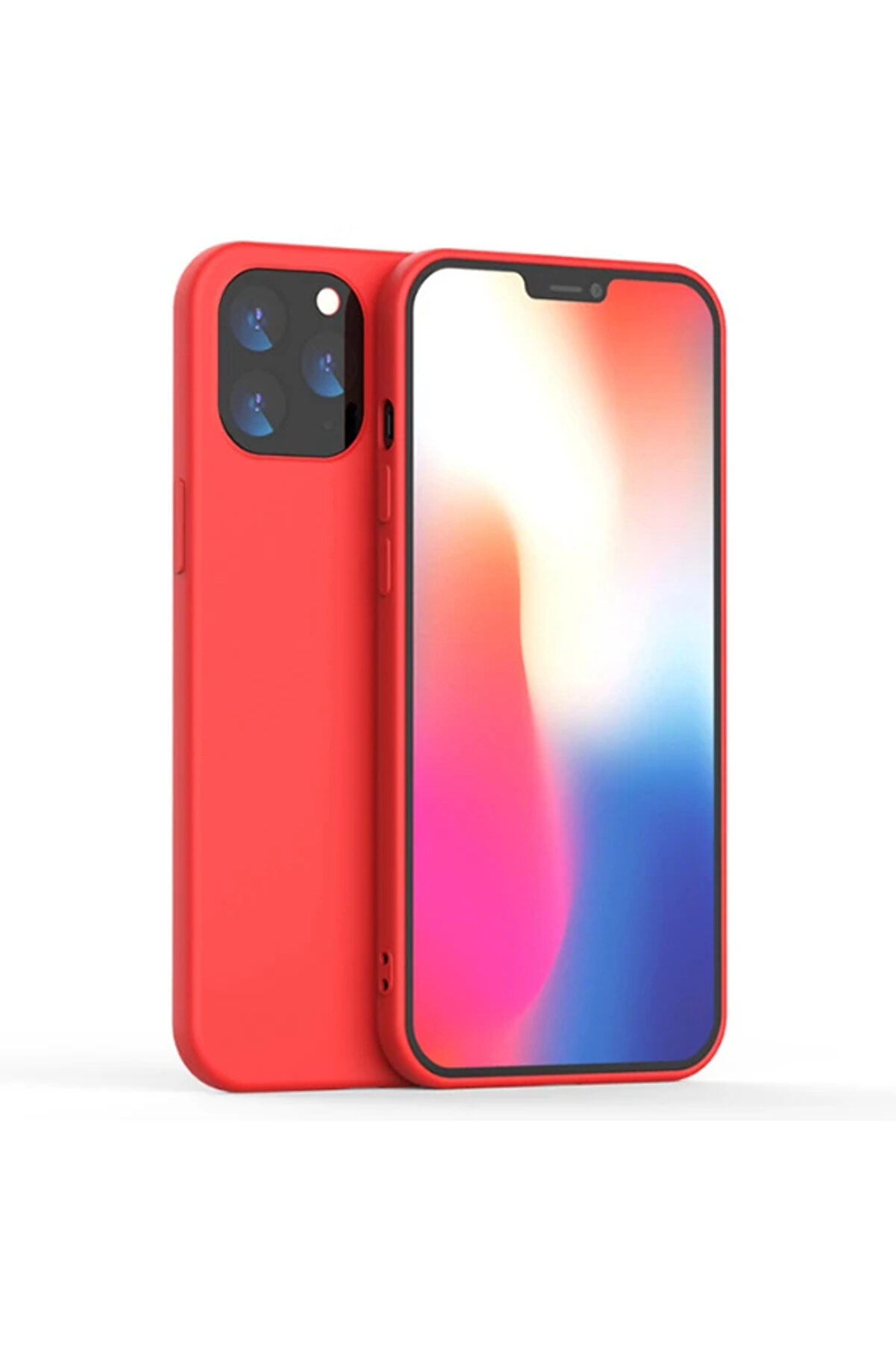 İphone 12-İphone 12 Pro Lansman Kılıf İçi̇ Kadi̇fe Soft Si̇li̇kon Kılıf-(190 - Dropx4606-7919