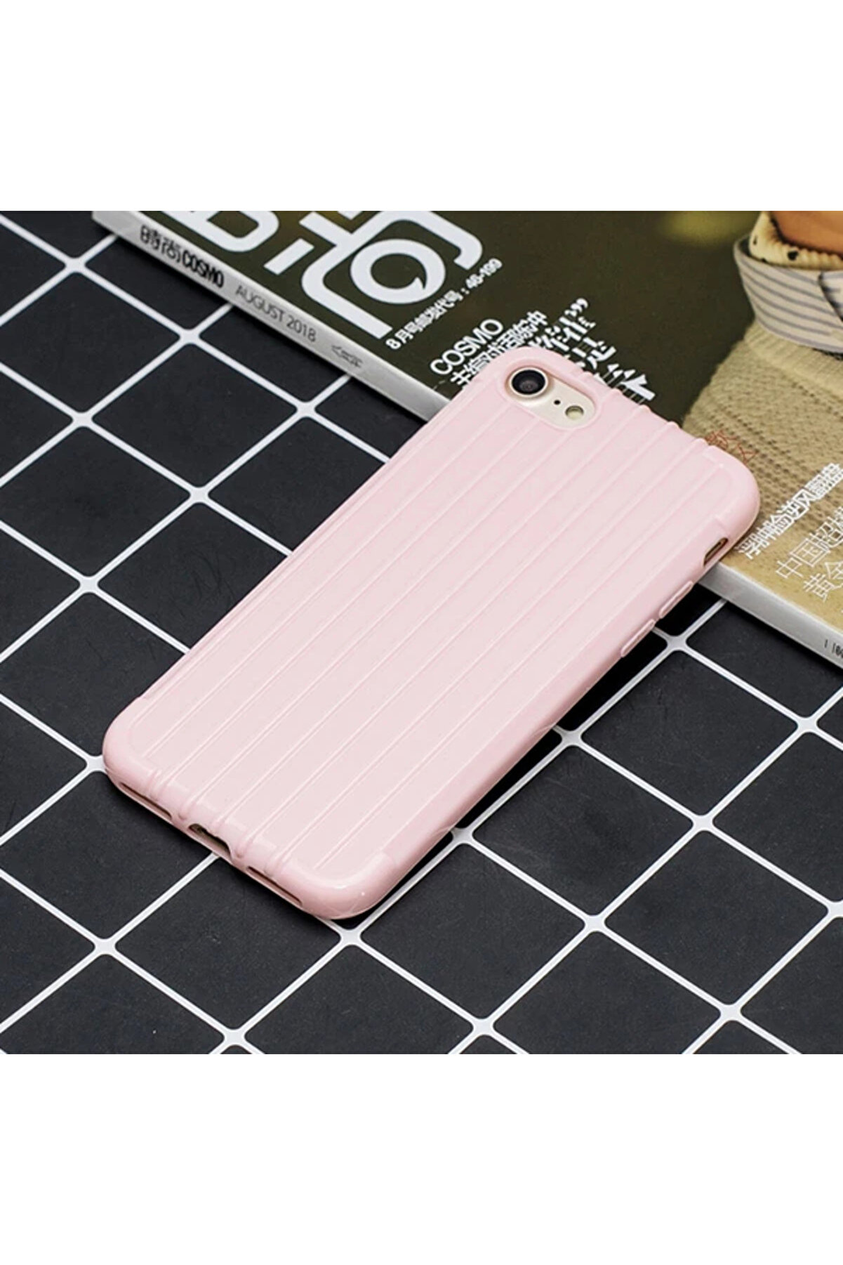 Ally İphone 8/7/Se 2 (2020) Trunk Li̇nes İnce Soft Si̇li̇kon Kılıf-(1903) - Dropx7466-2431