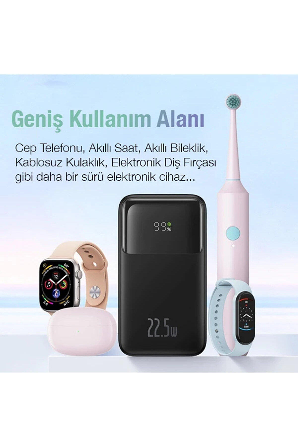 Comet Seri̇es 10000Mah 22.5W Hızlı Şarj Di̇ji̇tal Göstergeli̇ Powerbank-(1903) - Dropx4293-4733