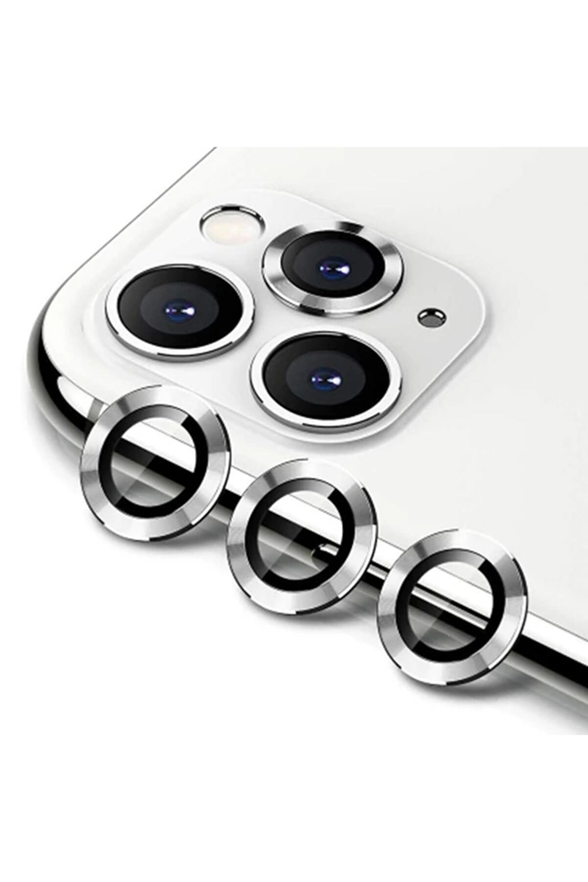 Ally İphone 11 Pro-11 Pro Max Kamera Lens Koruyucu Alumi̇ni̇um 3 Adet-(1903) - Ogz2479-3063