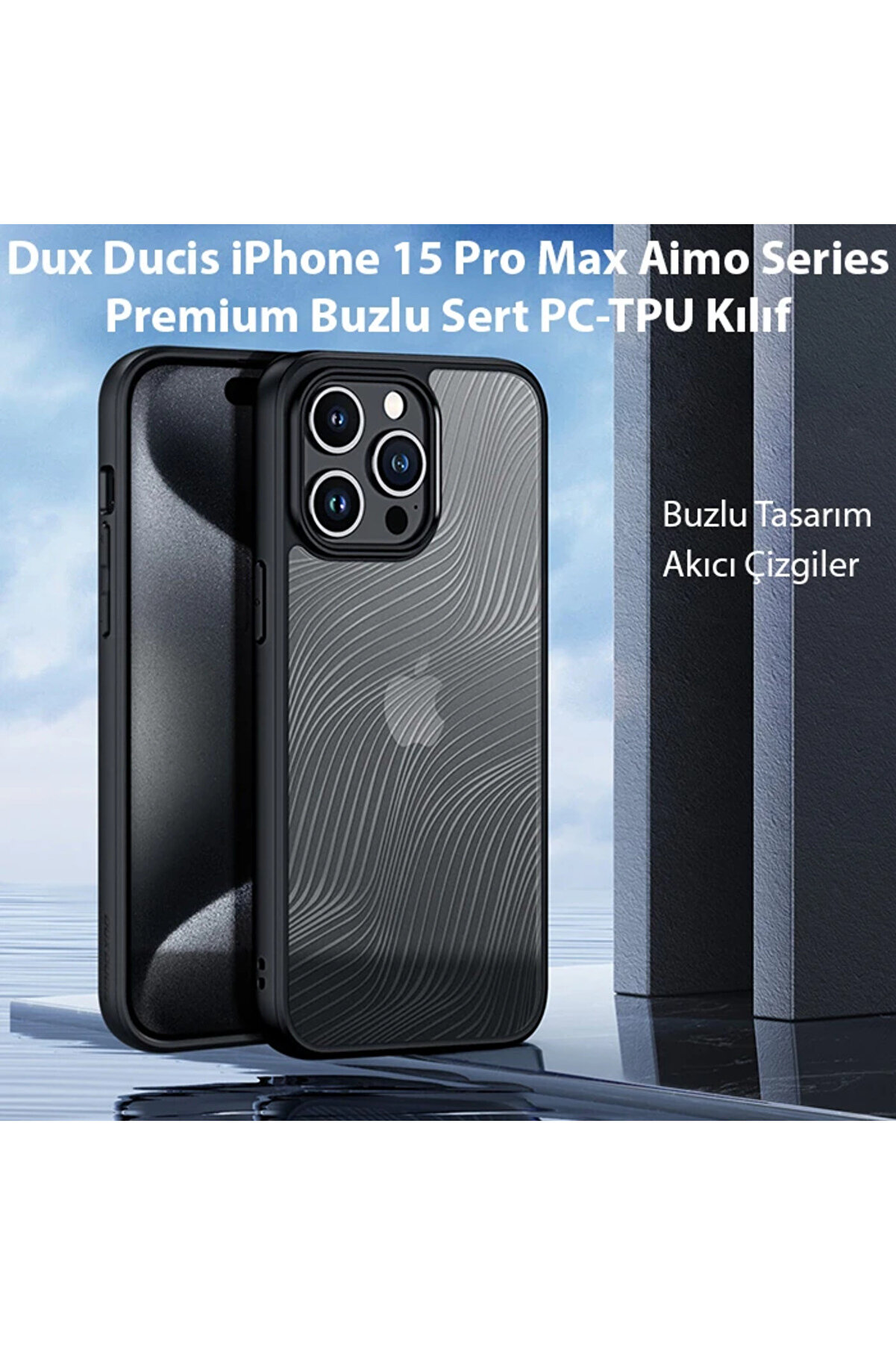 Dux Duci̇s İphone 15 Pro Max Ai̇mo Seri̇es Premi̇um Buzlu Sert Pc-Tpu Kılıf-(1903) - Dropx5188-8636