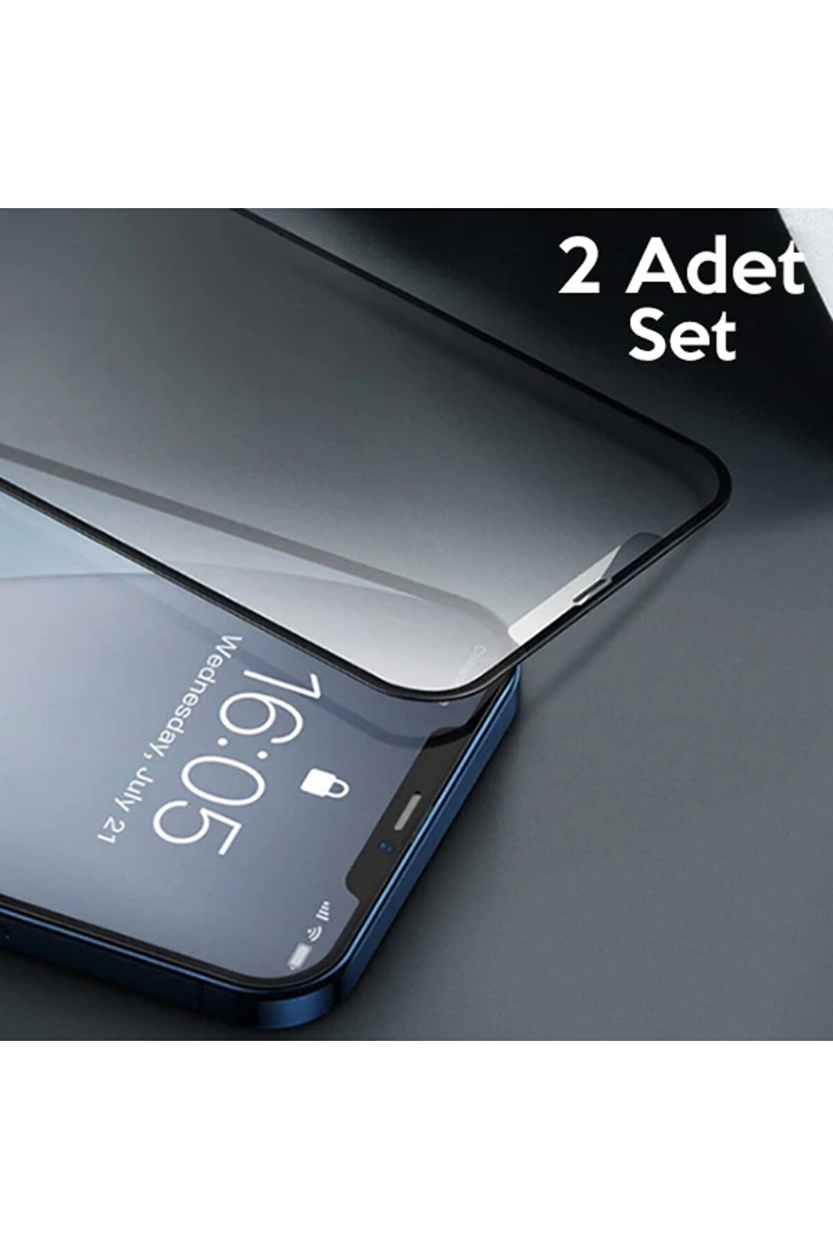 0.25Mm İphone 12 Mi̇ni̇ 5.4 3D Full Kırılmaz Cam Ekran Koruyucu 2Adet-(1903) - Dropx5737-6447