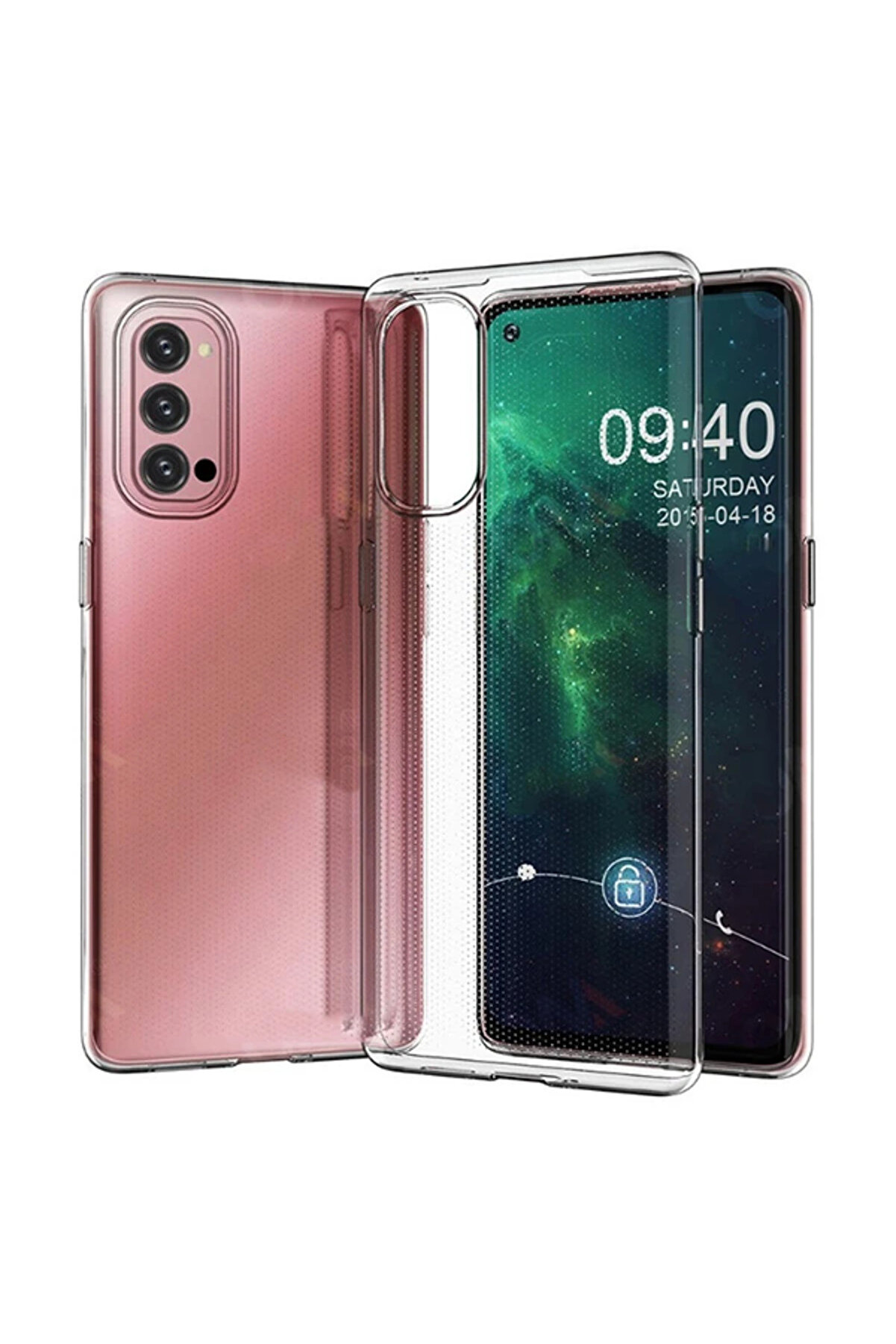 gizmurstore OPPO Reno 4 2.0mm Şeffaf Silikon kılıf Shockproof kılıf-(5775) - GMS6340-8999