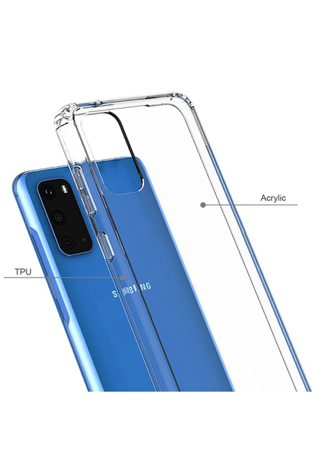 Ally Samsung Galaxy A01 Anti̇-Drop Darbe Emi̇ci̇ Si̇li̇kon Kılıf-(1903) - Dropx2076-2547