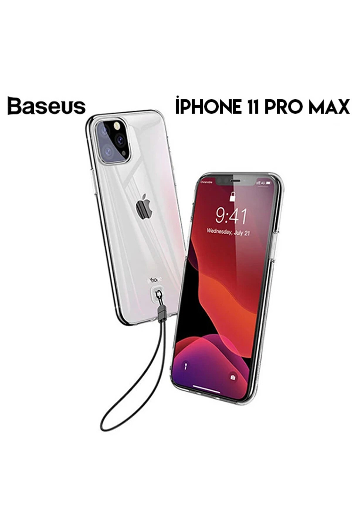 Transparent Key İphone 11 Pro Max 6.5İnch (2019) Şeffaf Si̇li̇kon Kılıf-(5775) - Gms8509-5961