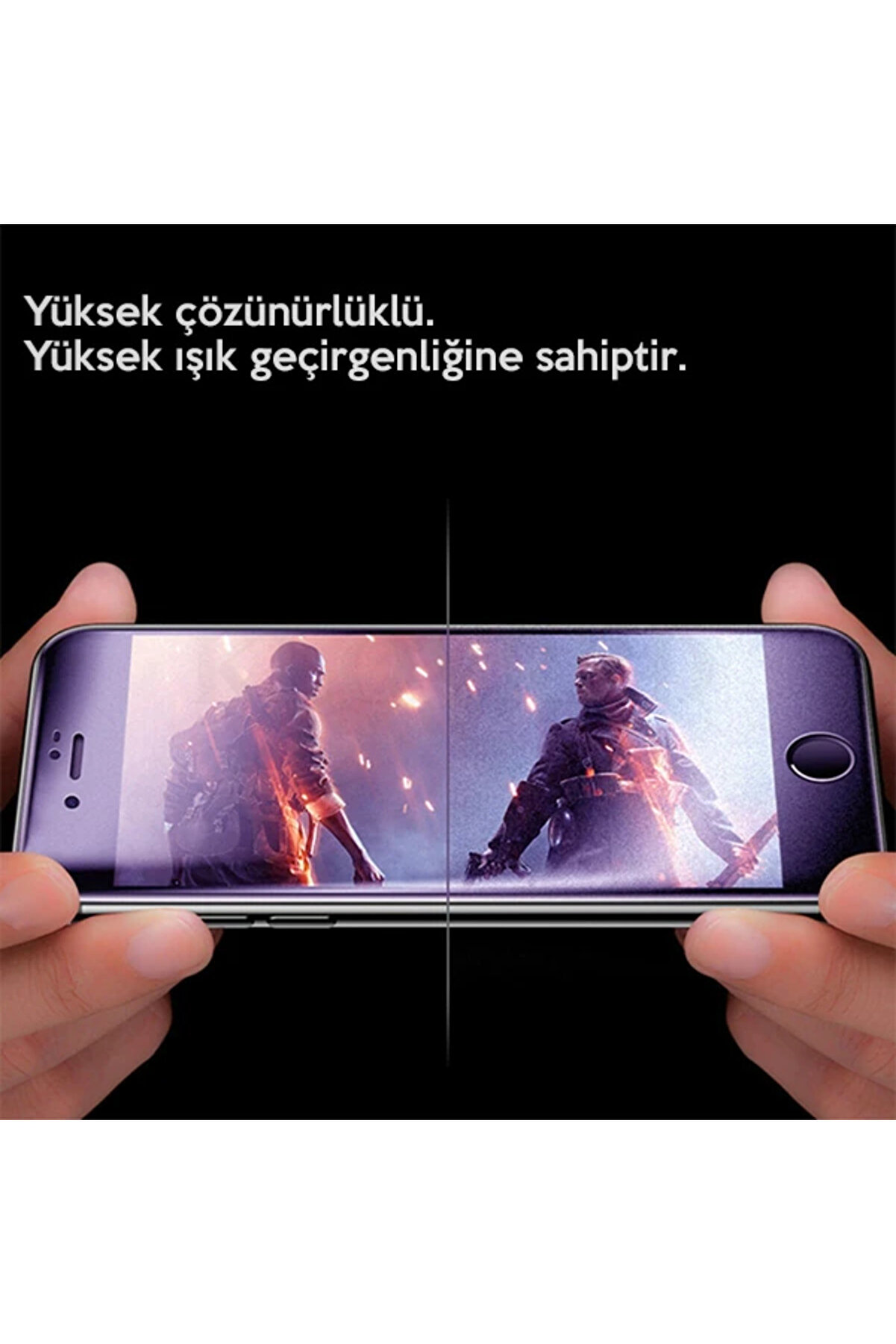 İphone 11 Pro Anti̇ Blue Li̇ght 3D Full Cam Ekran Koruyucu-(1903) - Dropx8899-4994