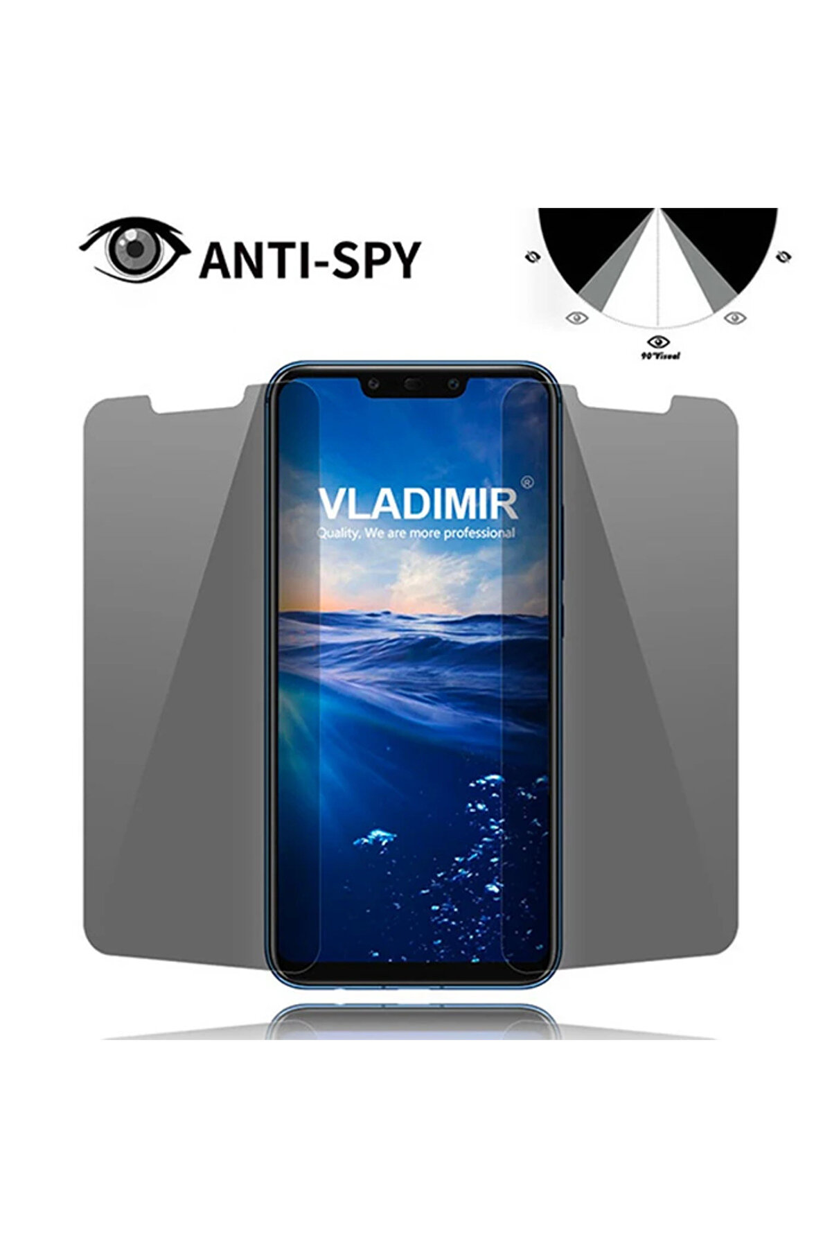 Xi̇aomi̇ Mi̇ Play 3D Pri̇vacy Gi̇zli̇li̇k 3D Full Kırılmaz Cam Koruyucu Anti̇-Spy-(5775) - Gms1263-3405