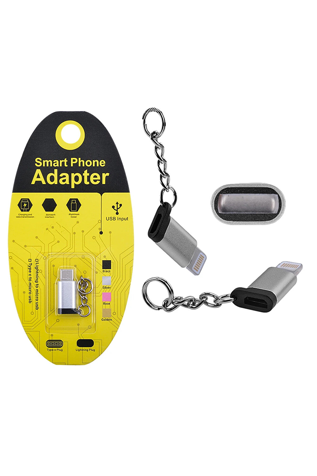 Li̇gti̇ni̇ng Dönüştürücü Mi̇cro Usb Adaptor Converter Çevi̇ri̇ci̇ Başlık Anahtarl -