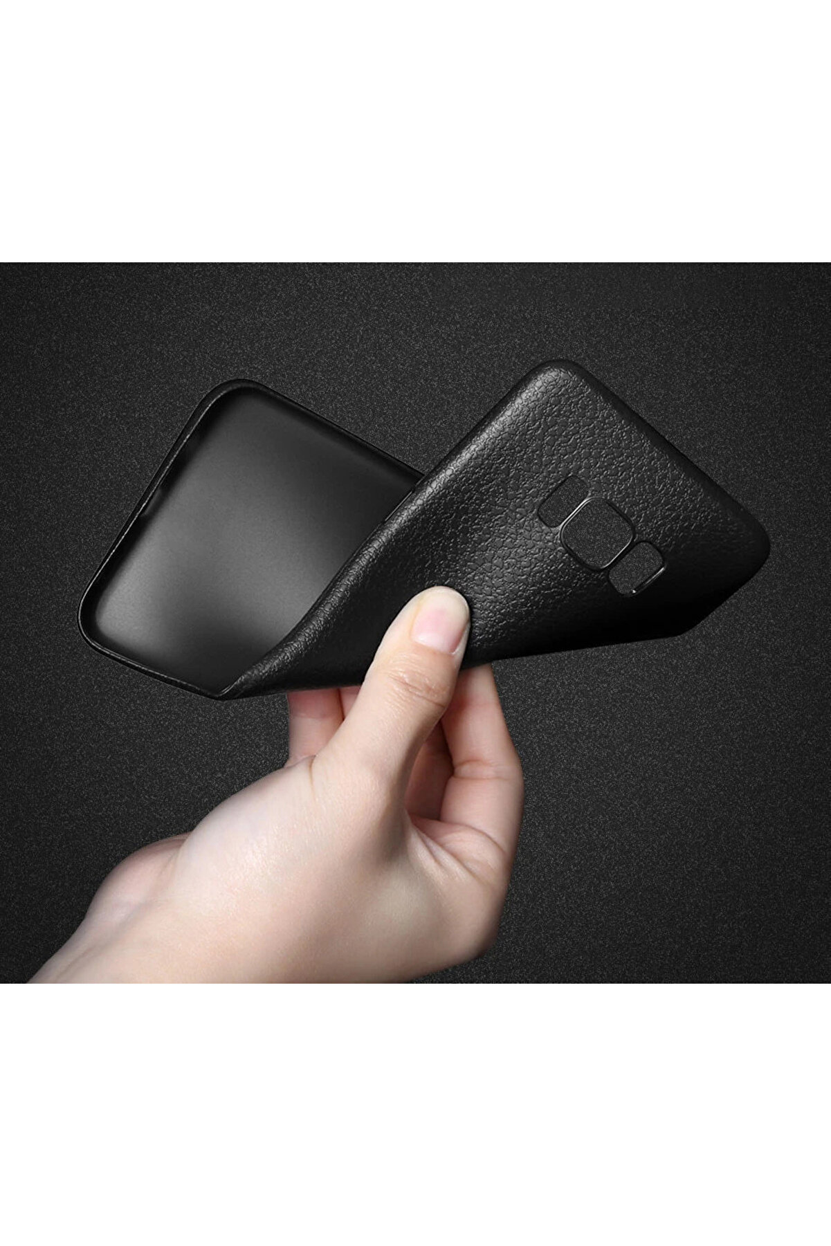 Ally Sm Galaxy S8 Deri̇ Dokulu Premi̇um Soft Si̇li̇kon Kılıf-(5775) - Gms2754-4725