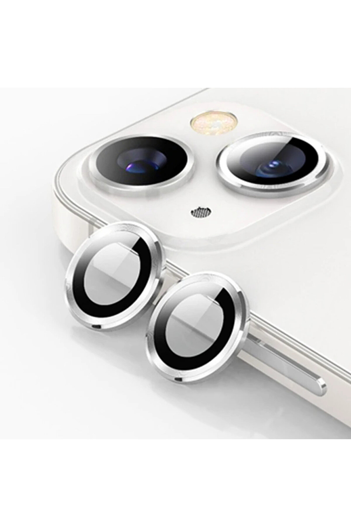 Ally İphone 14-14 Plus 3D Metal Çerçeveli̇ Kamera Lens Koruyucu-(1903) - Dropx3322-2454