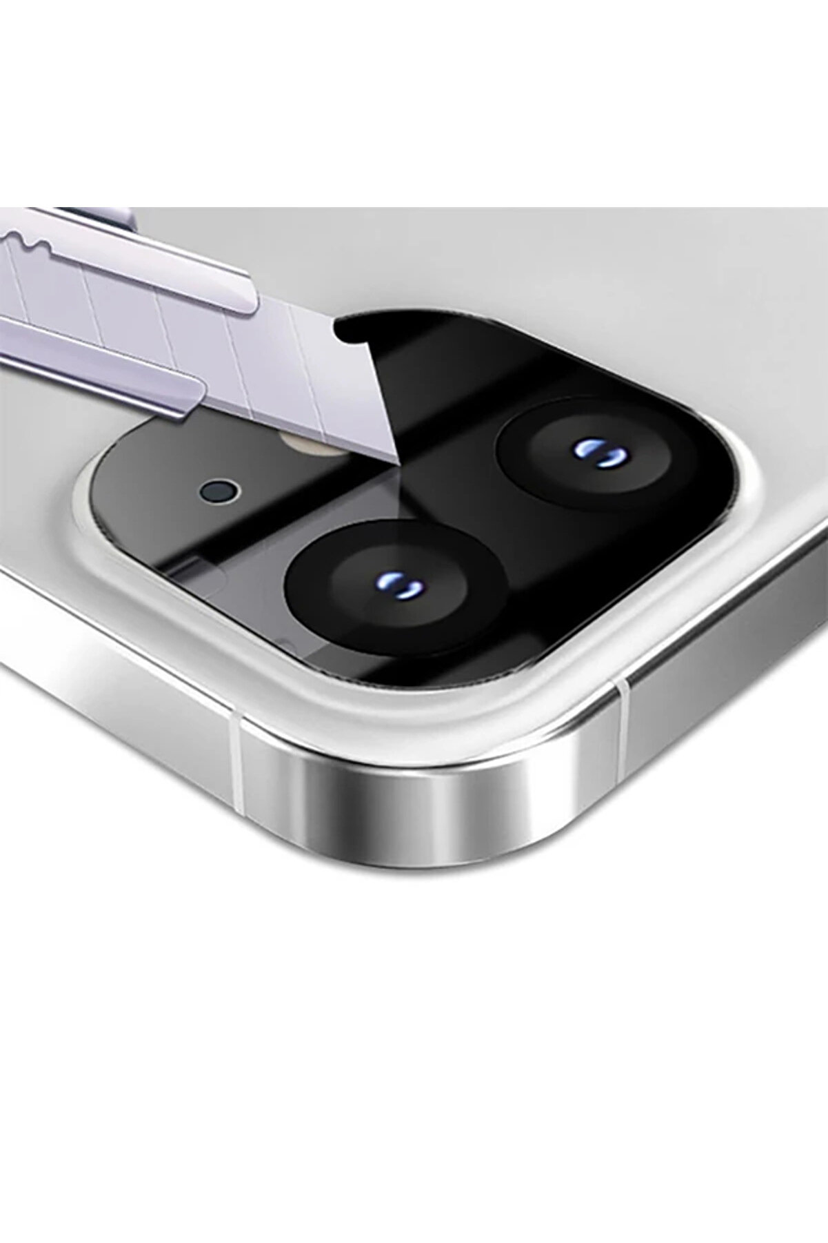 İphone 12 6.1 3D Full Kaplama Tempered Cam Kamera Koruyucu-(5775) - Gms8888-3616