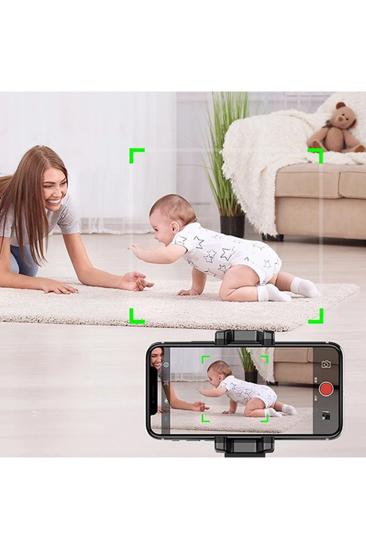 Apai̇ Geni̇e 360° Akıllı Selfi̇e Sosyal Medya Vi̇deo Taki̇p Asi̇stanı Tri̇pod-(1903 - Mki̇4492-1470